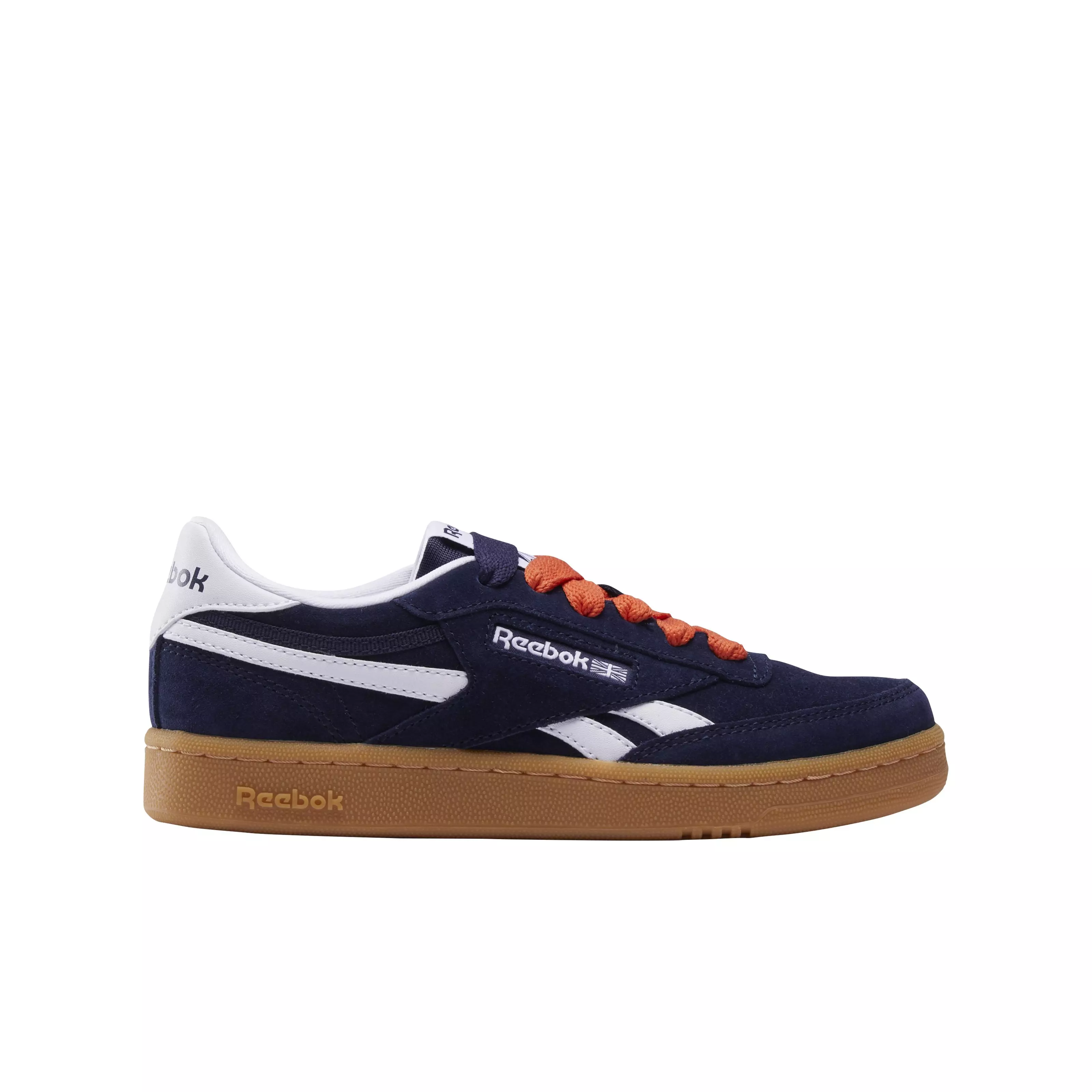 Reebok Club C Revenge "Vector Navy/Pump Orange/Gum 6" Grade School Boys' Shoe - NAVY/ORANGE/GUM
