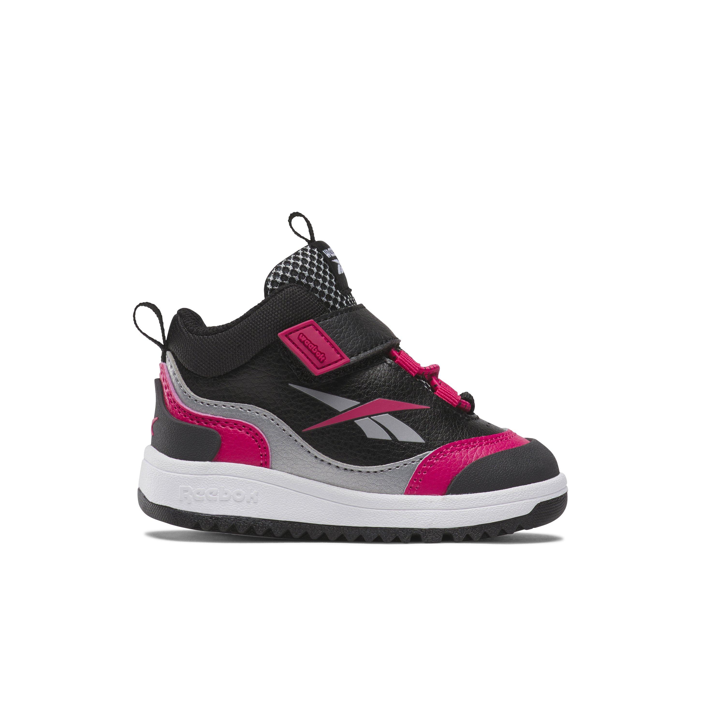 Reebok Weebok Storm X Infant Girls' "Black/Bold Pink/Grey 1" Shoe