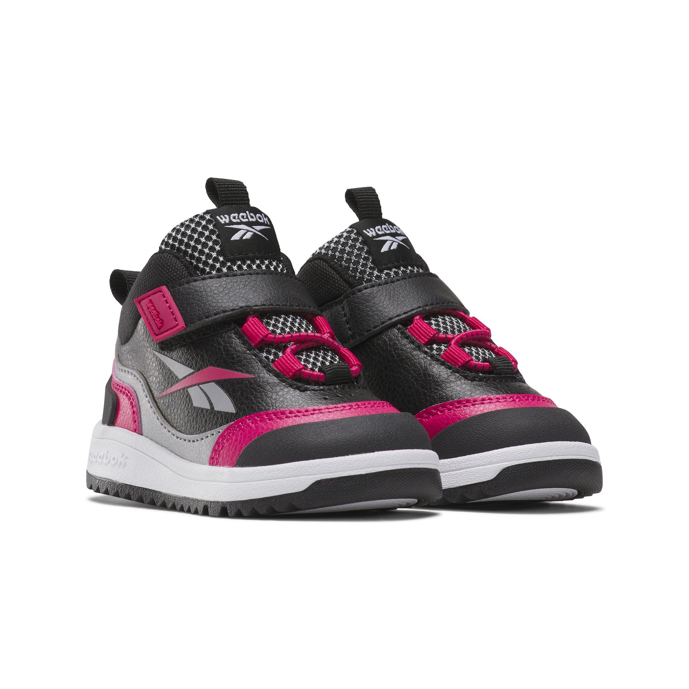 Reebok Weebok Storm X Infant Girls' "Black/Bold Pink/Grey 1" Shoe