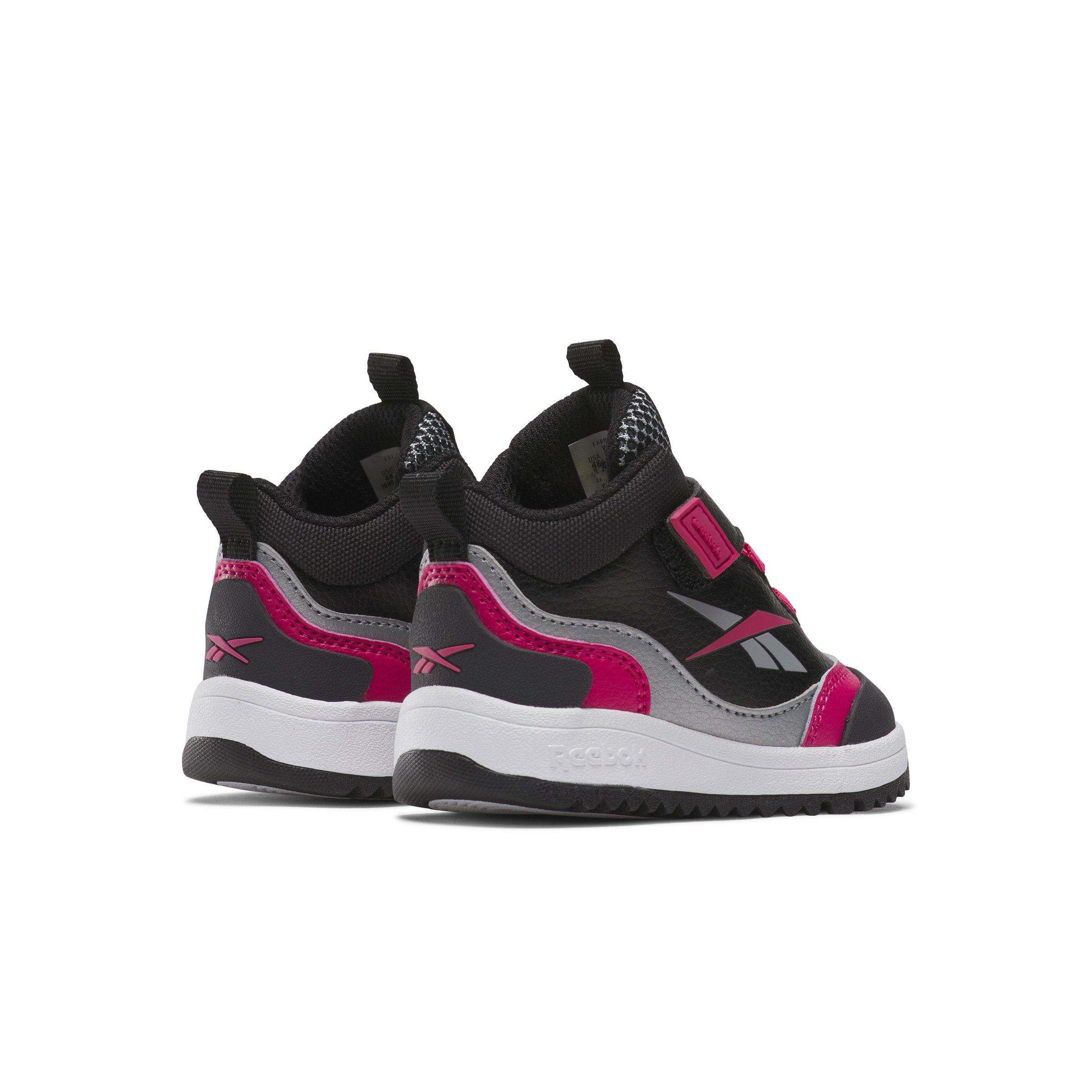 Reebok Weebok Storm X Infant Girls' "Black/Bold Pink/Grey 1" Shoe