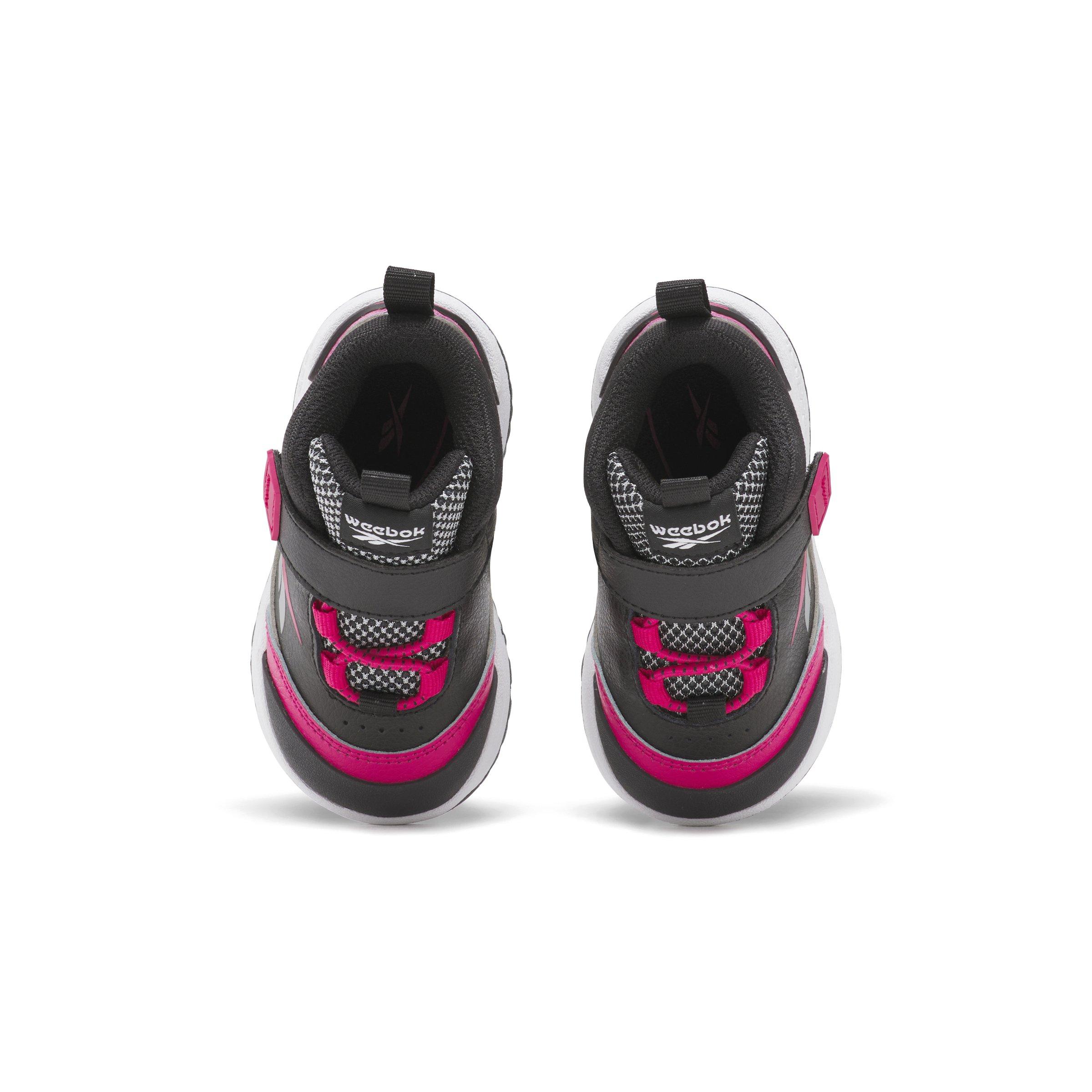 Reebok Weebok Storm X Infant Girls' "Black/Bold Pink/Grey 1" Shoe