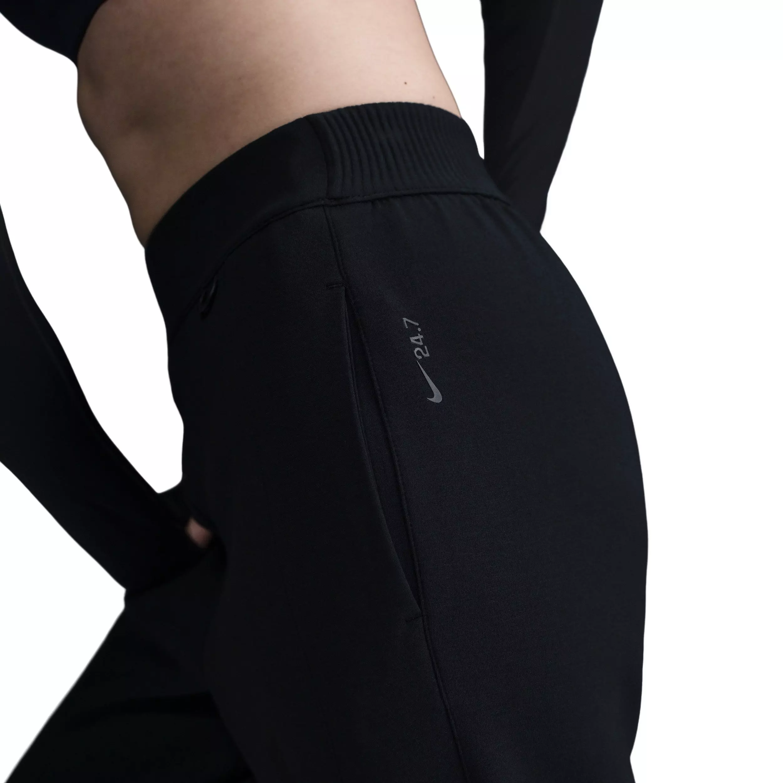 Nike Women's 24.7 ImpossiblySoft Dri-FIT Mid-Rise Joggers -Black - BLACK