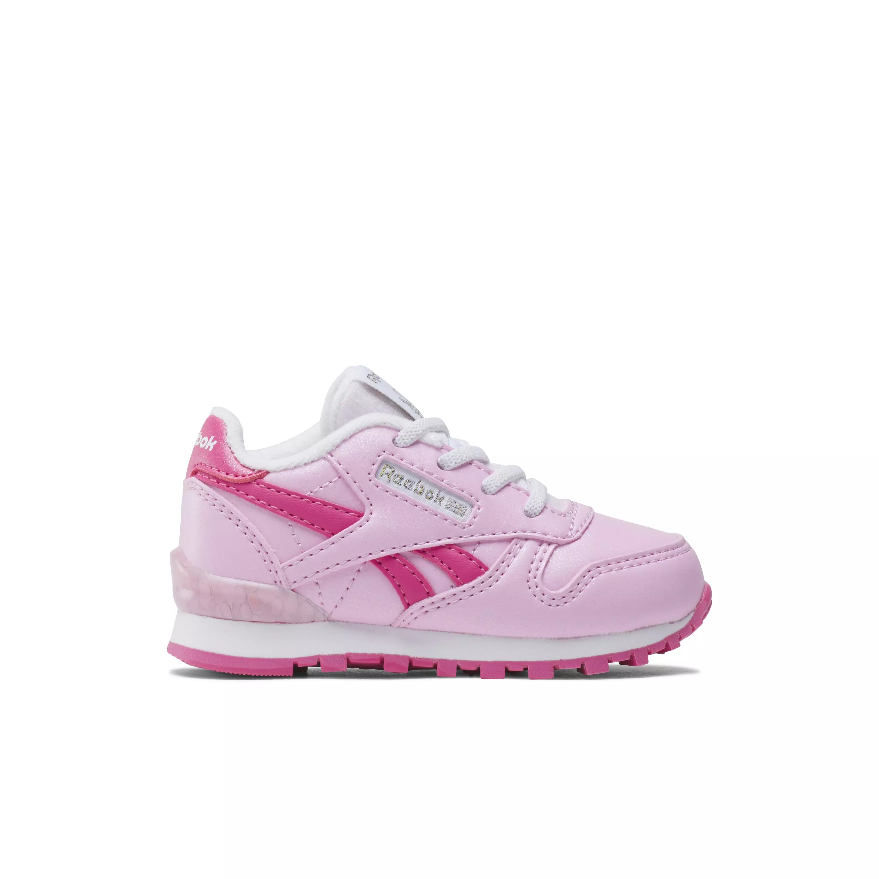 Reebok Classic Step 'N' Flash Elastic Lace "Astro Rose/Bold Pink/White" Infant Girls' Shoe - ROSE/PINK/WHITE