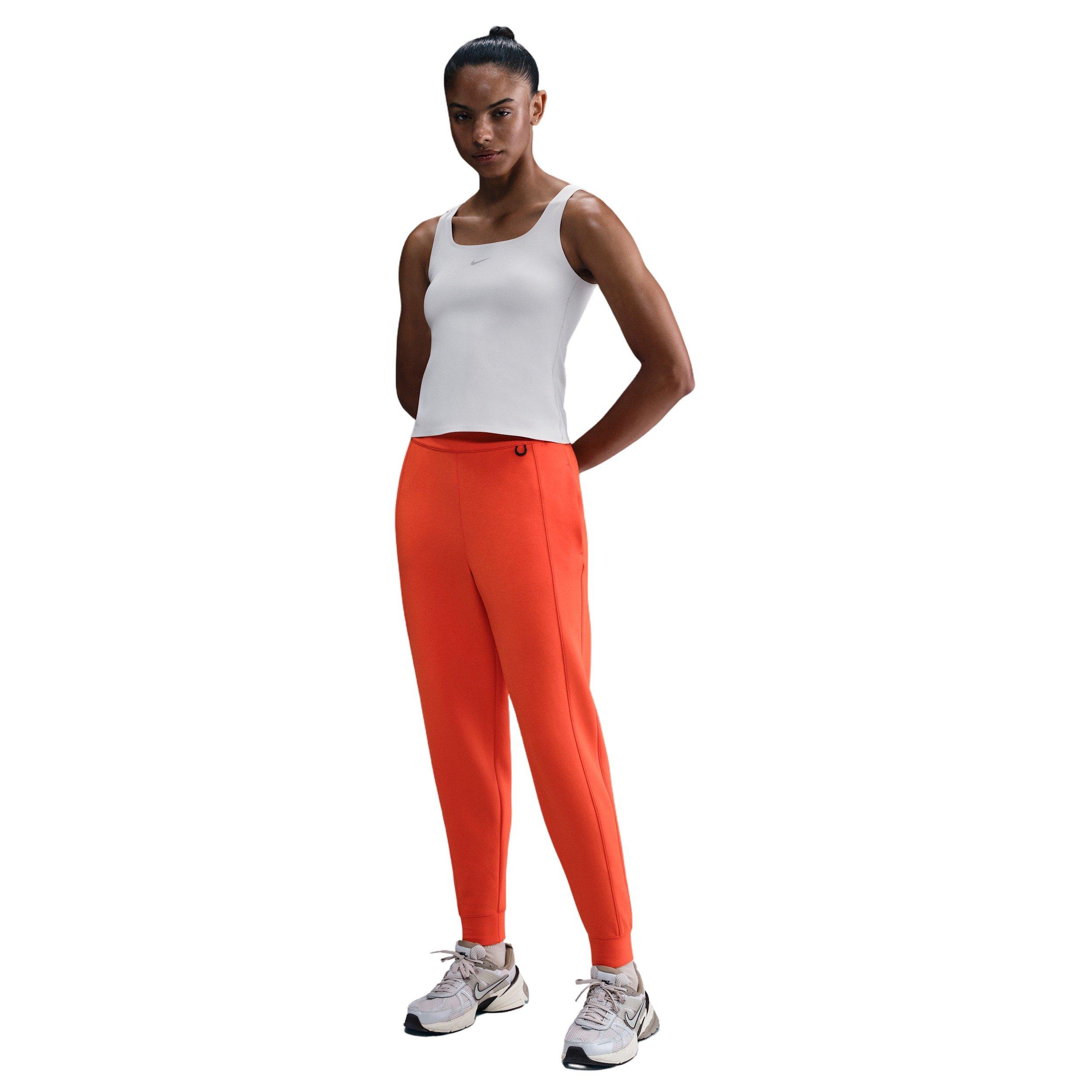 Nike Women's 24.7 ImpossiblySoft Dri-FIT Mid-Rise Joggers -Red - RED Thumbnail View 3
