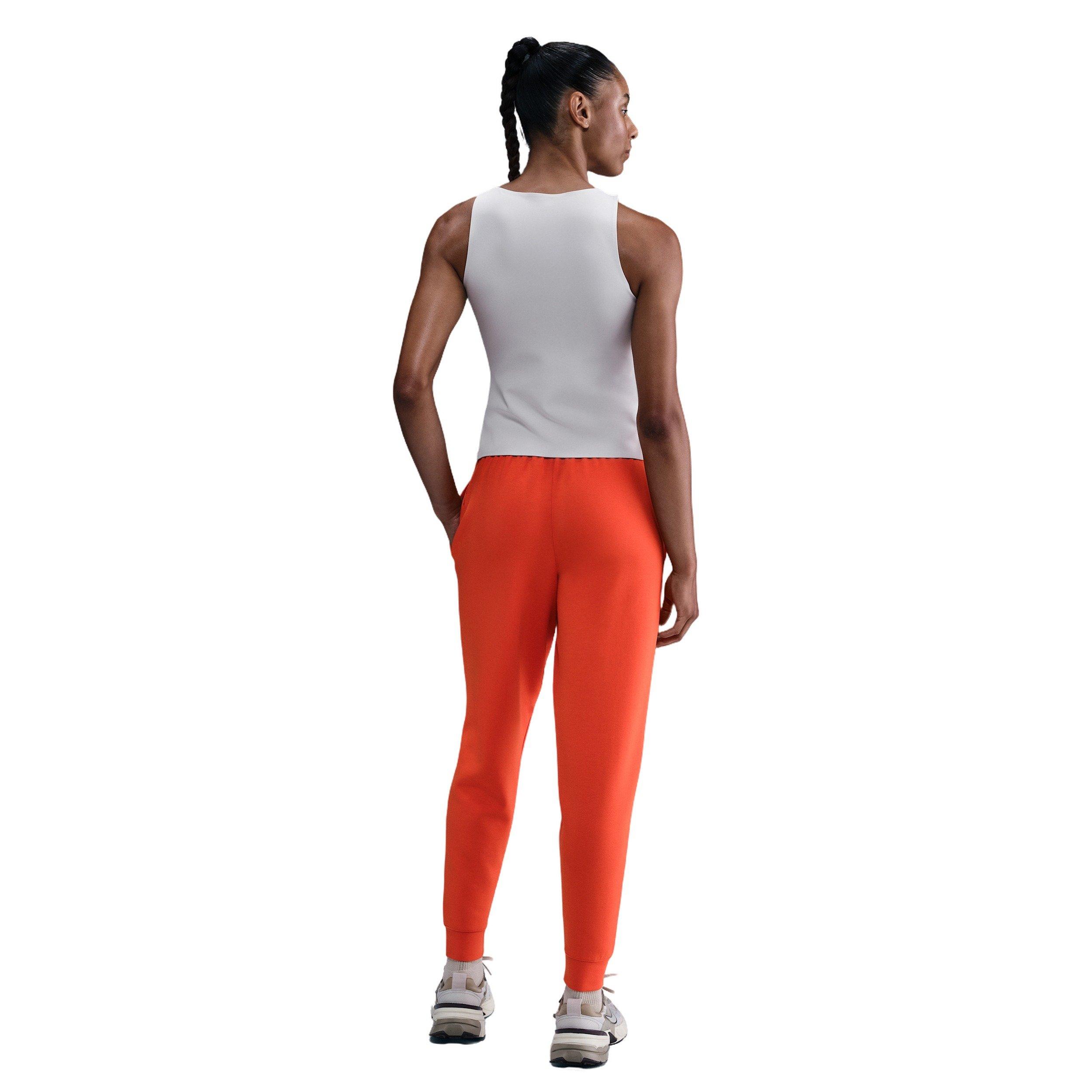 Nike Women's 24.7 ImpossiblySoft Dri-FIT Mid-Rise Joggers -Red - RED Thumbnail View 4