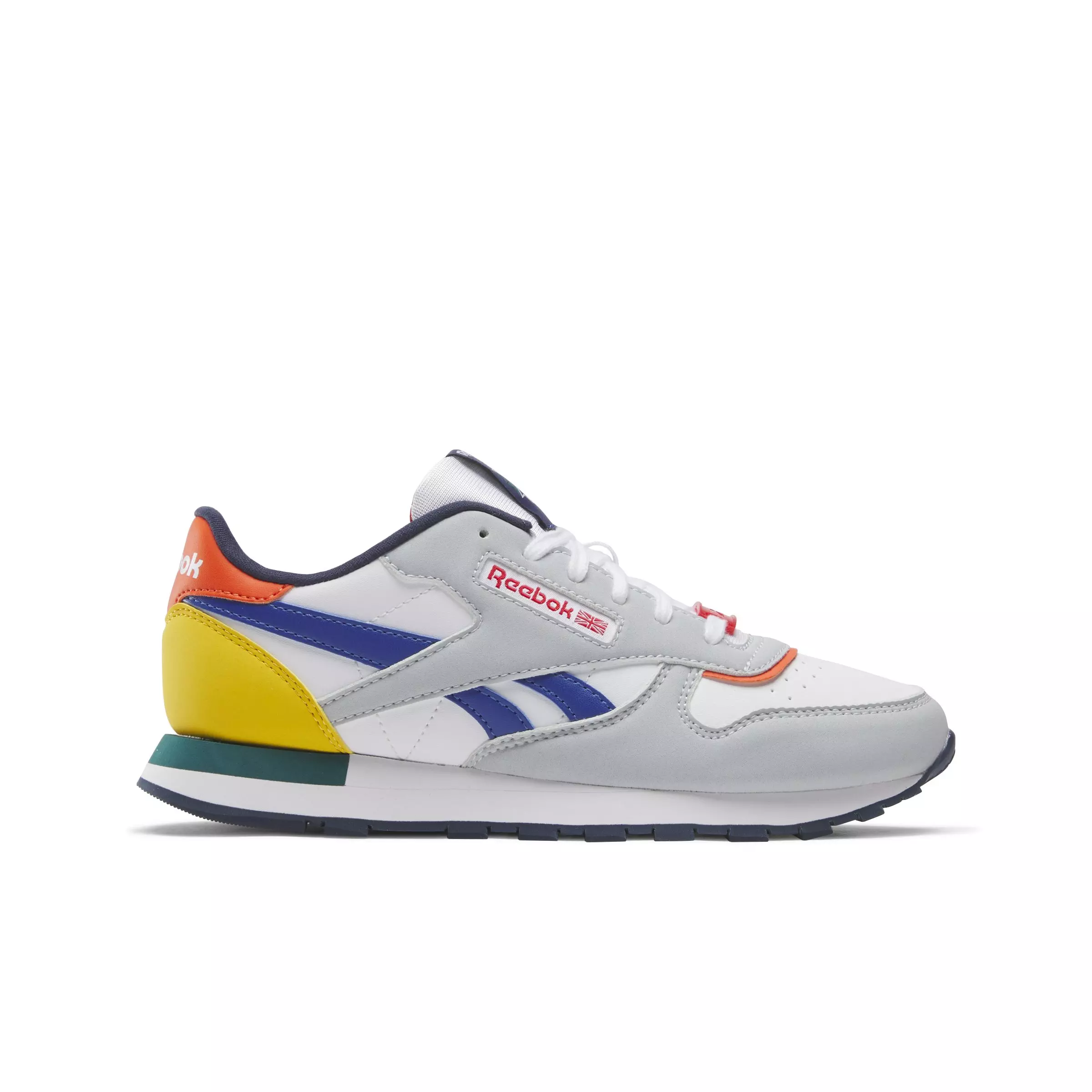 Reebok Classic Leather "Moon/Vector Navy/Vector Red" Grade School Boys' Shoe - MOON/NAVY/RED