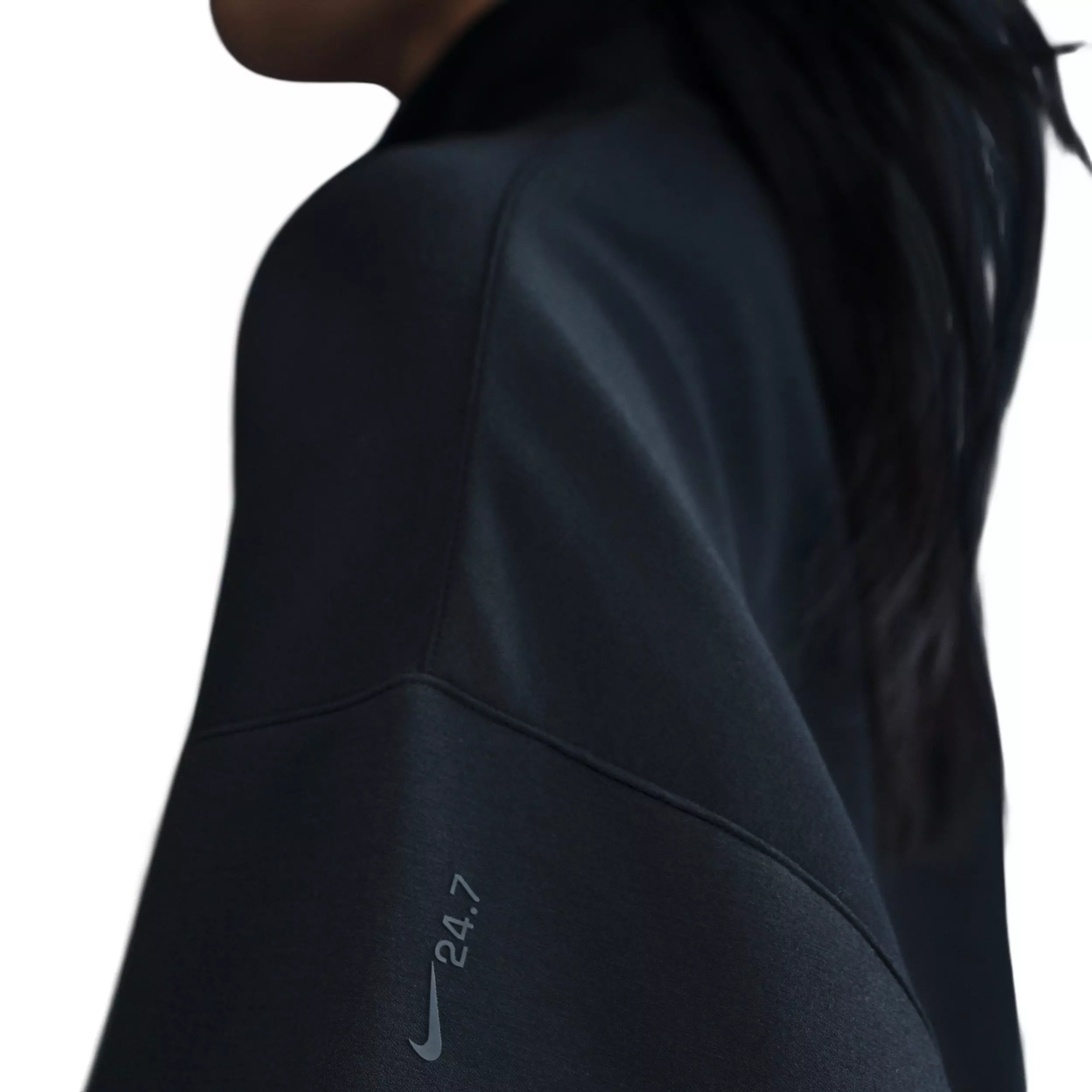 Nike Women's 24.7 ImpossiblySoft Dri-FIT Oversized 1/2-Zip Top -Black - BLACK