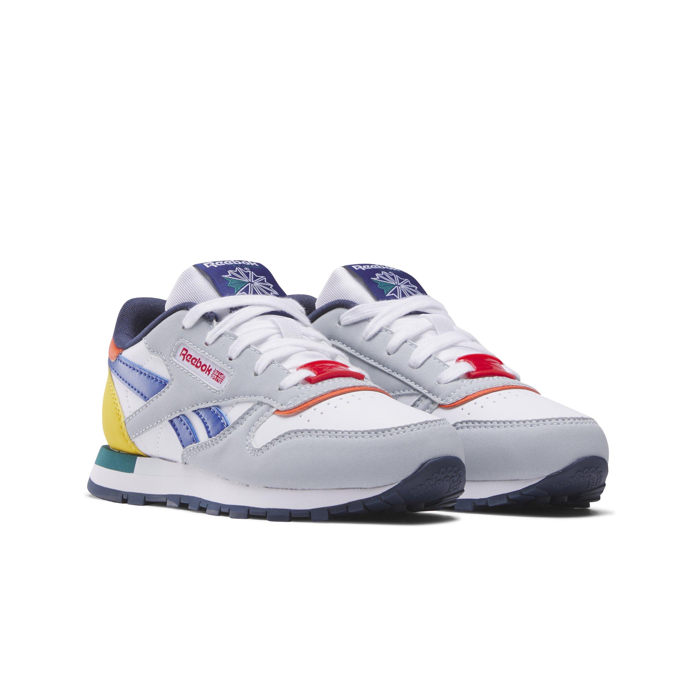 Reebok Classic Leather "Moon/Vector Navy/Vector Red" Preschool Boys' Shoe - MOON/NAVY/RED Thumbnail View 2