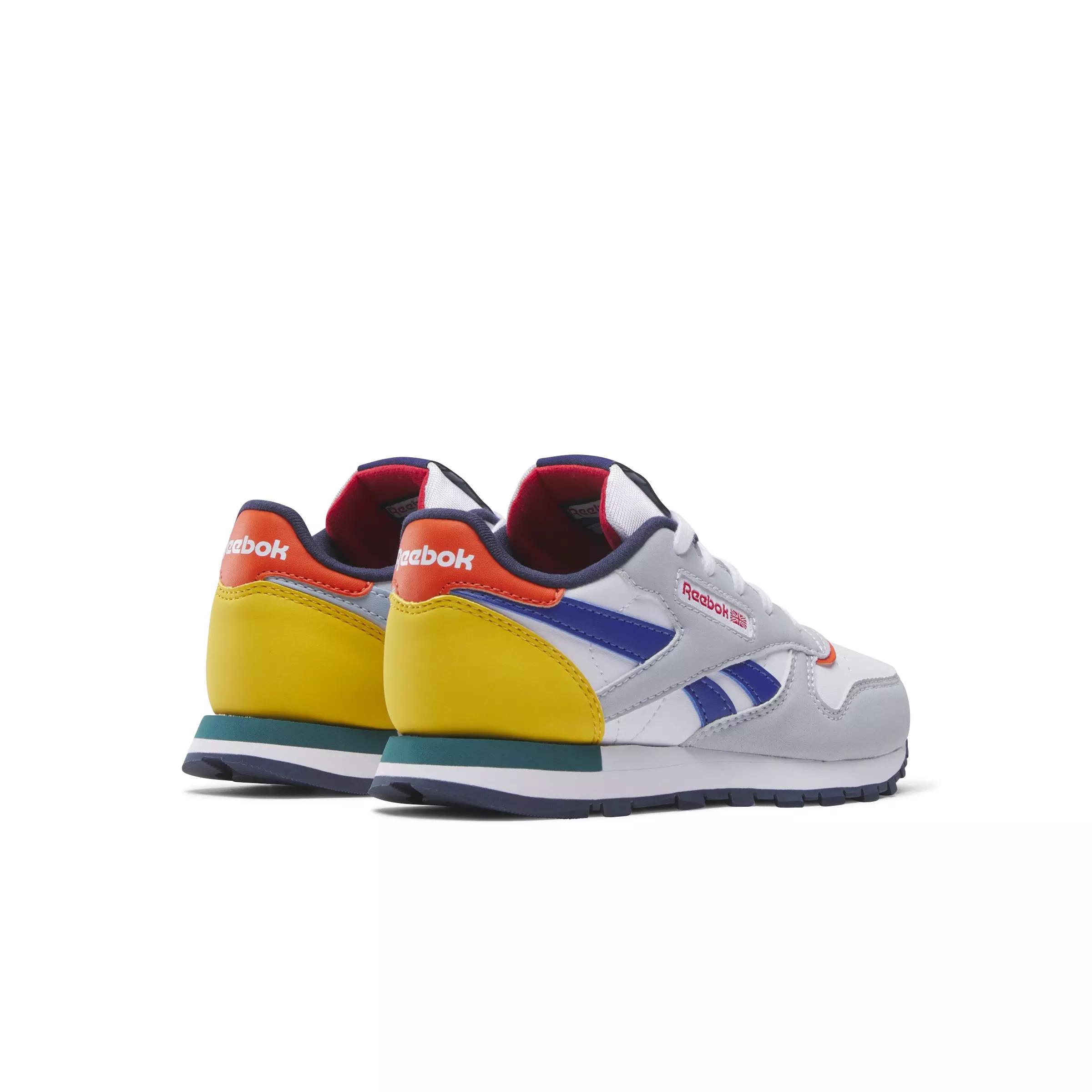 Reebok Classic Leather "Moon/Vector Navy/Vector Red" Preschool Boys' Shoe - MOON/NAVY/RED