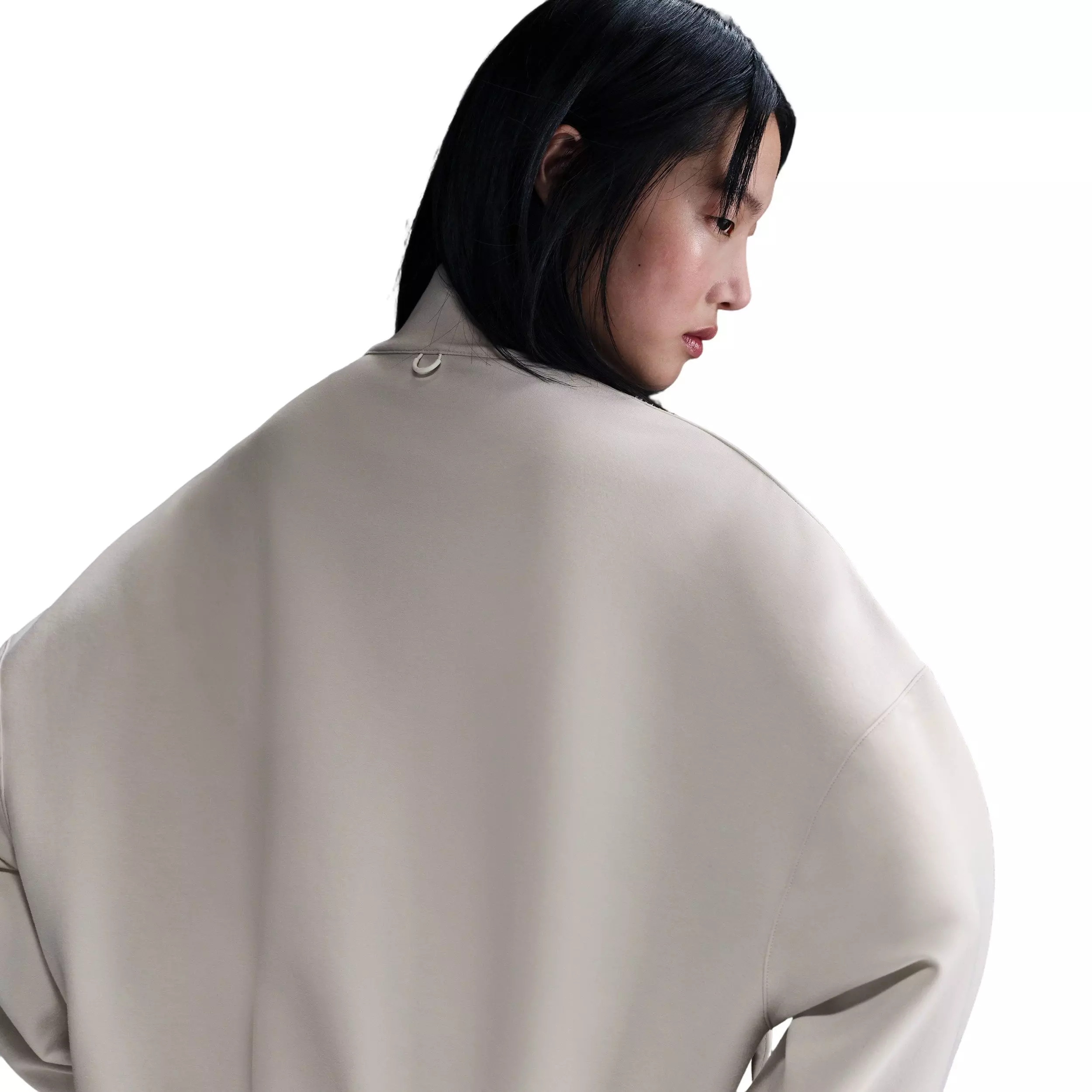 Nike Women's 24.7 ImpossiblySoft Dri-FIT Oversized 1/2-Zip Top - Brown - BROWN