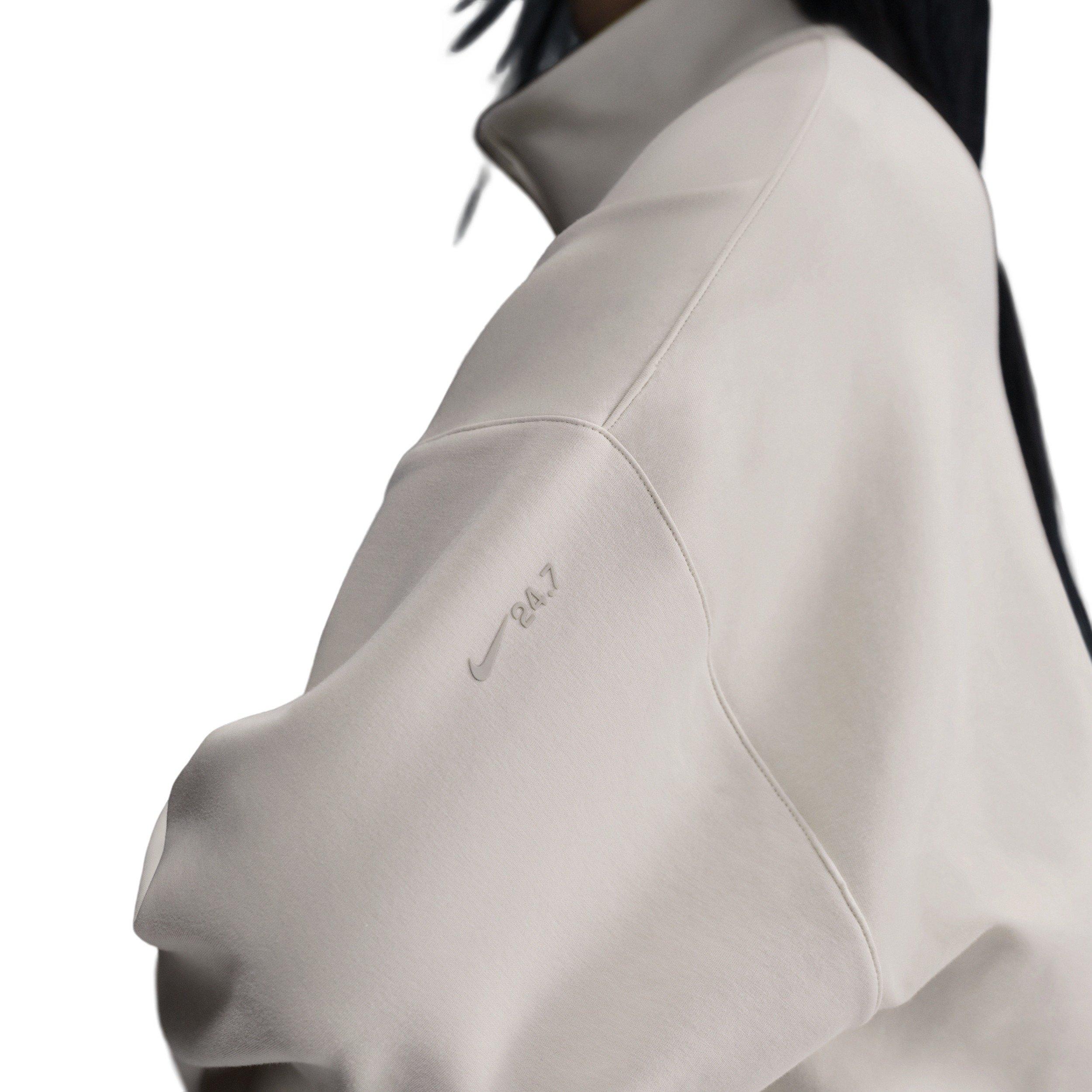 Nike Women's 24.7 ImpossiblySoft Dri-FIT Oversized 1/2-Zip Top - Brown - BROWN Thumbnail View 6