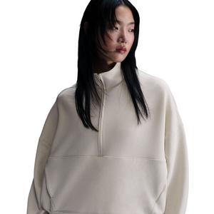 Nike Women's 24.7 ImpossiblySoft Dri-FIT Oversized 1/2-Zip Top -Brown