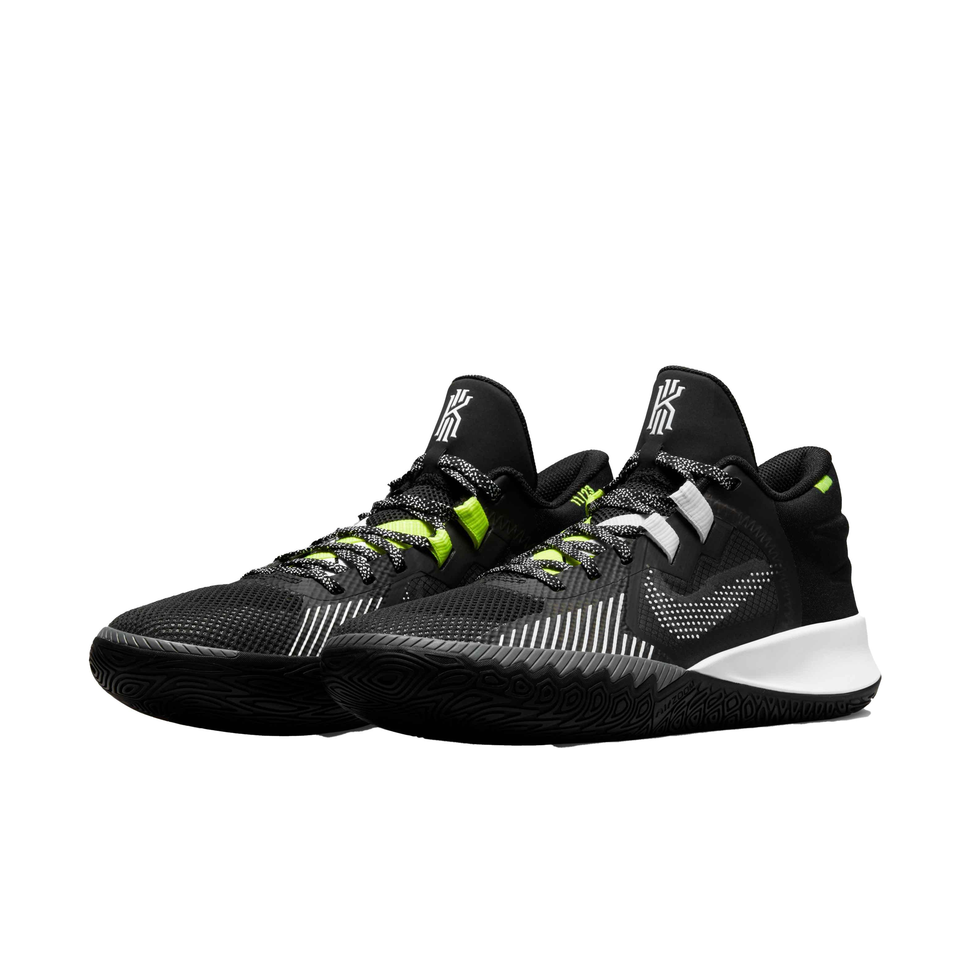 Nike Kyrie Flytrap 5 "Black/White/Anthracite/Cool Grey" Grade School Boys' Basketball Shoe - BLACK Thumbnail View 3