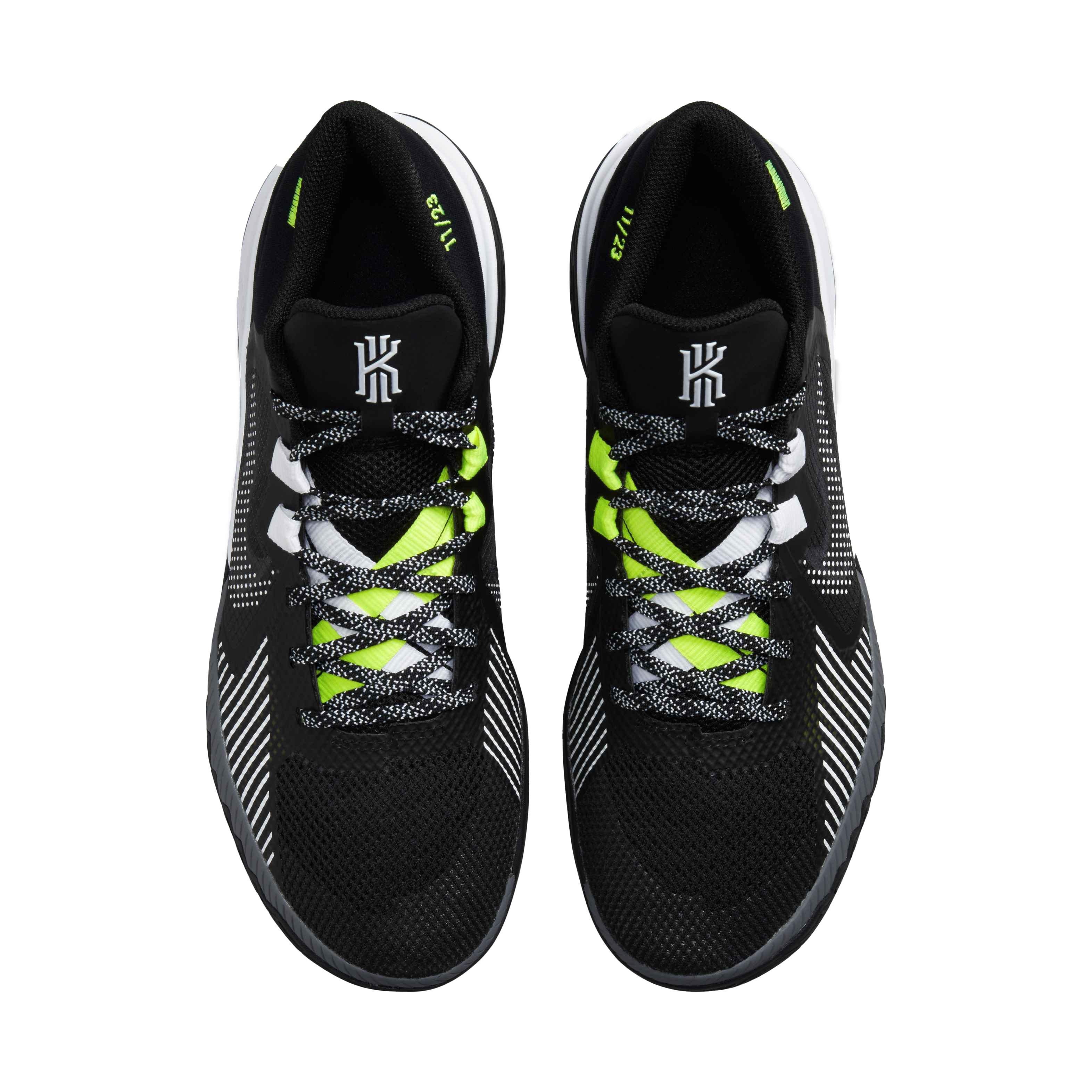 Nike Kyrie Flytrap 5 "Black/White/Anthracite/Cool Grey" Grade School Boys' Basketball Shoe - BLACK Thumbnail View 4