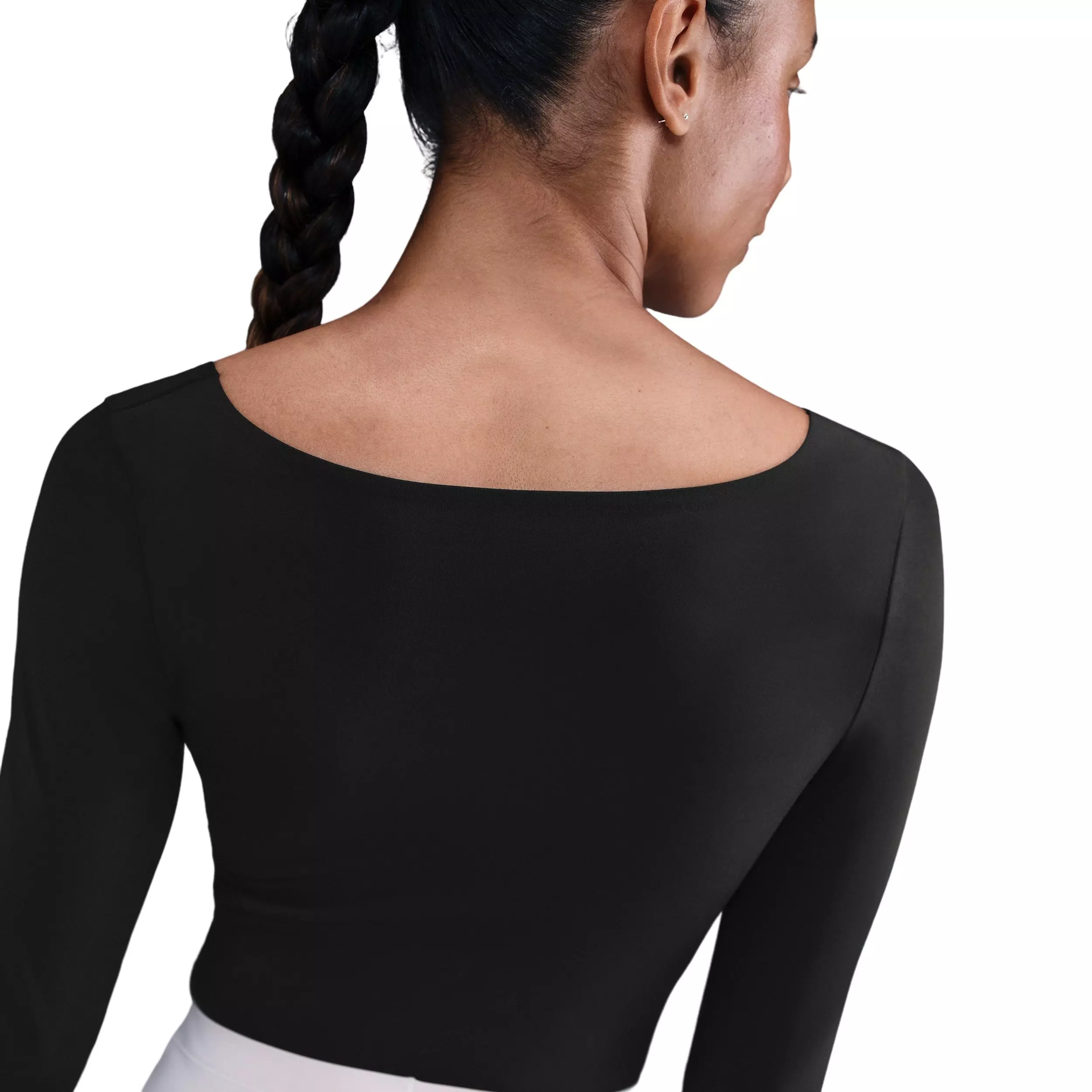 Nike Women's Form Long-Sleeve Bodysuit -Black - BLACK