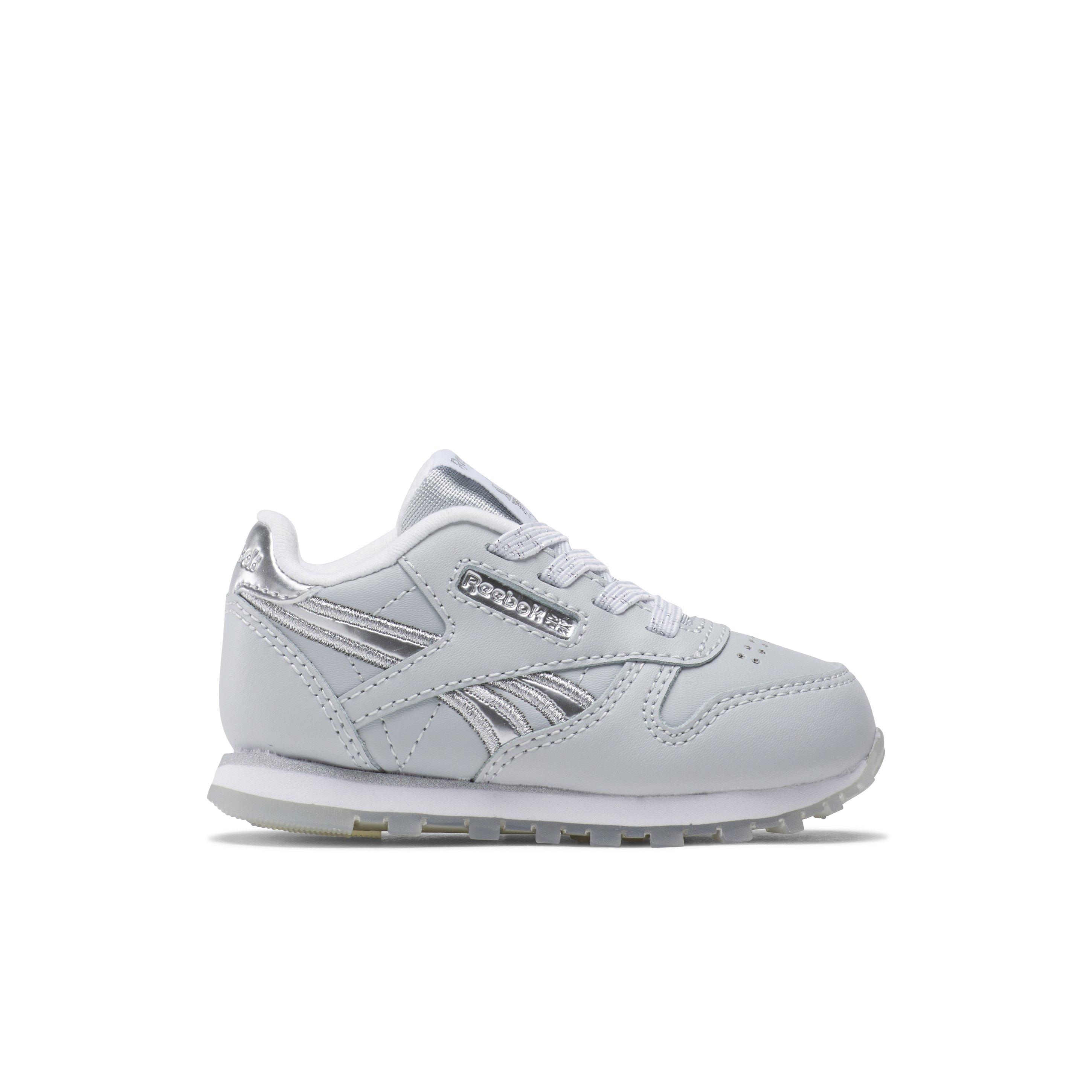 Reebok Classic Leather "White/Silver/Moon" Infant Girls' Shoe - WHITE/SILVER/MOON Thumbnail View 1