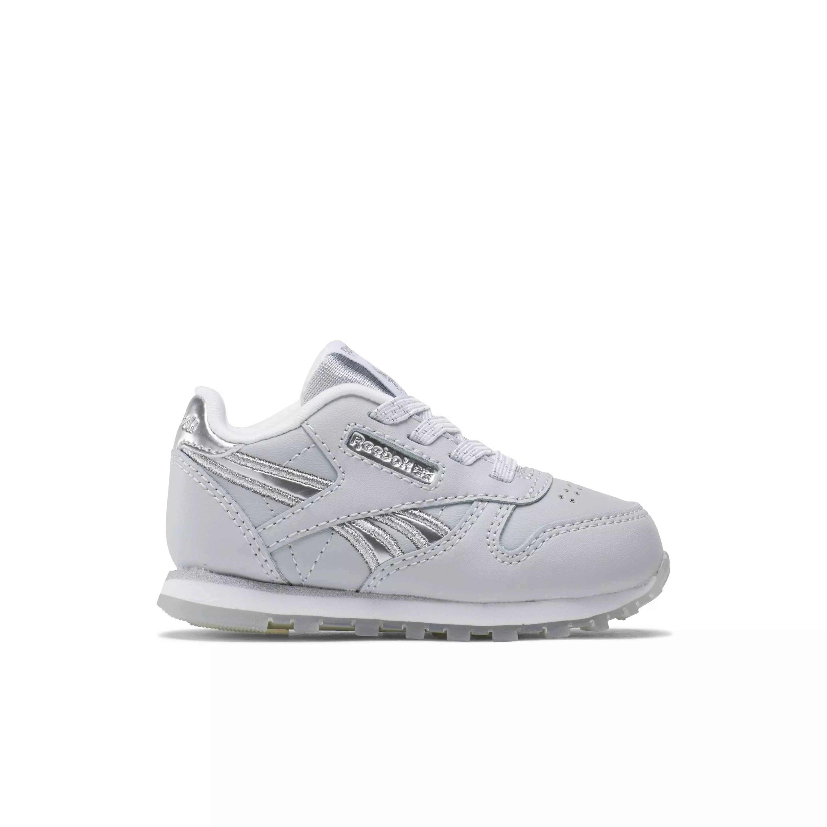 Reebok Classic Leather "White/Silver/Moon" Infant Girls' Shoe - WHITE/SILVER/MOON