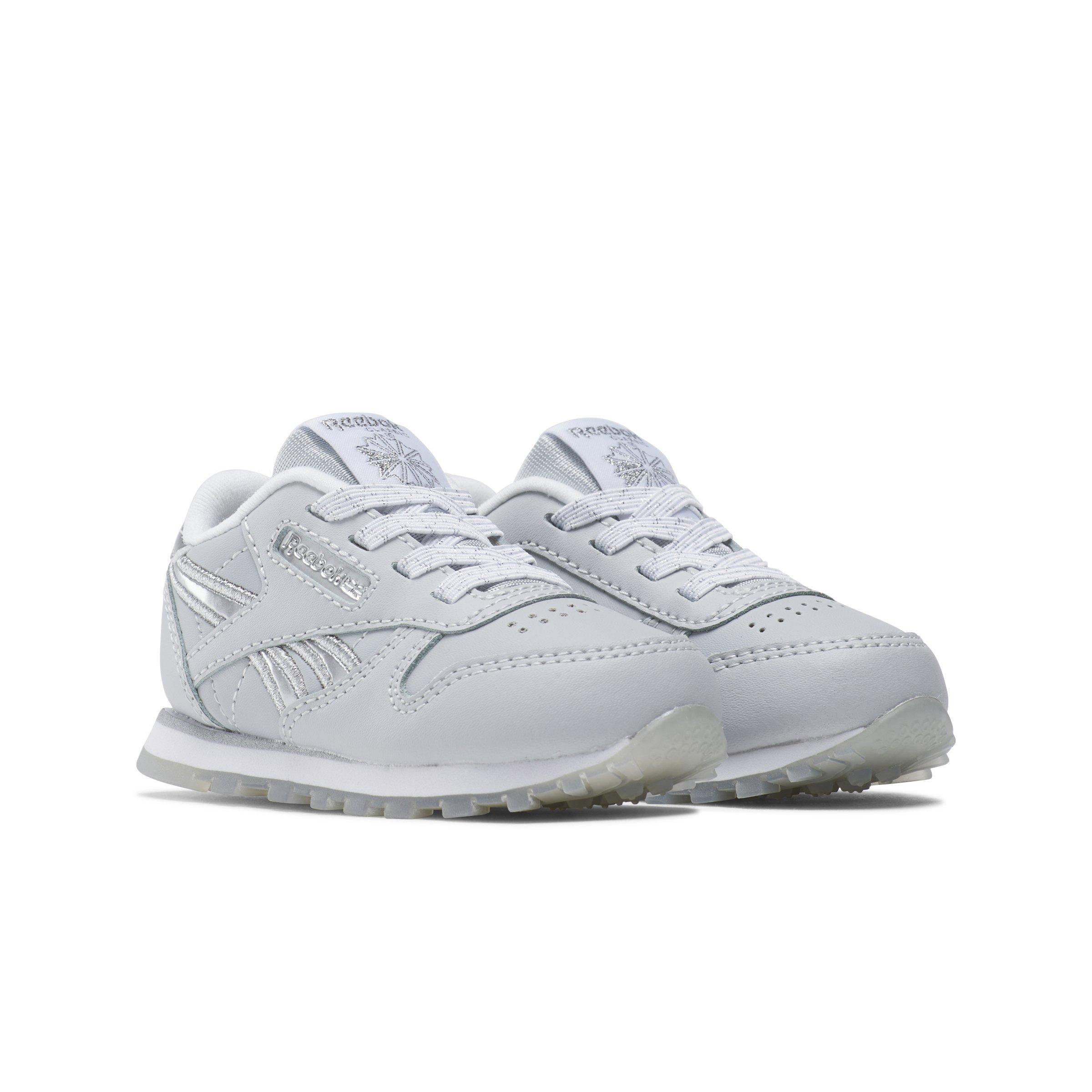 Reebok Classic Leather "White/Silver/Moon" Infant Girls' Shoe - WHITE/SILVER/MOON Thumbnail View 2