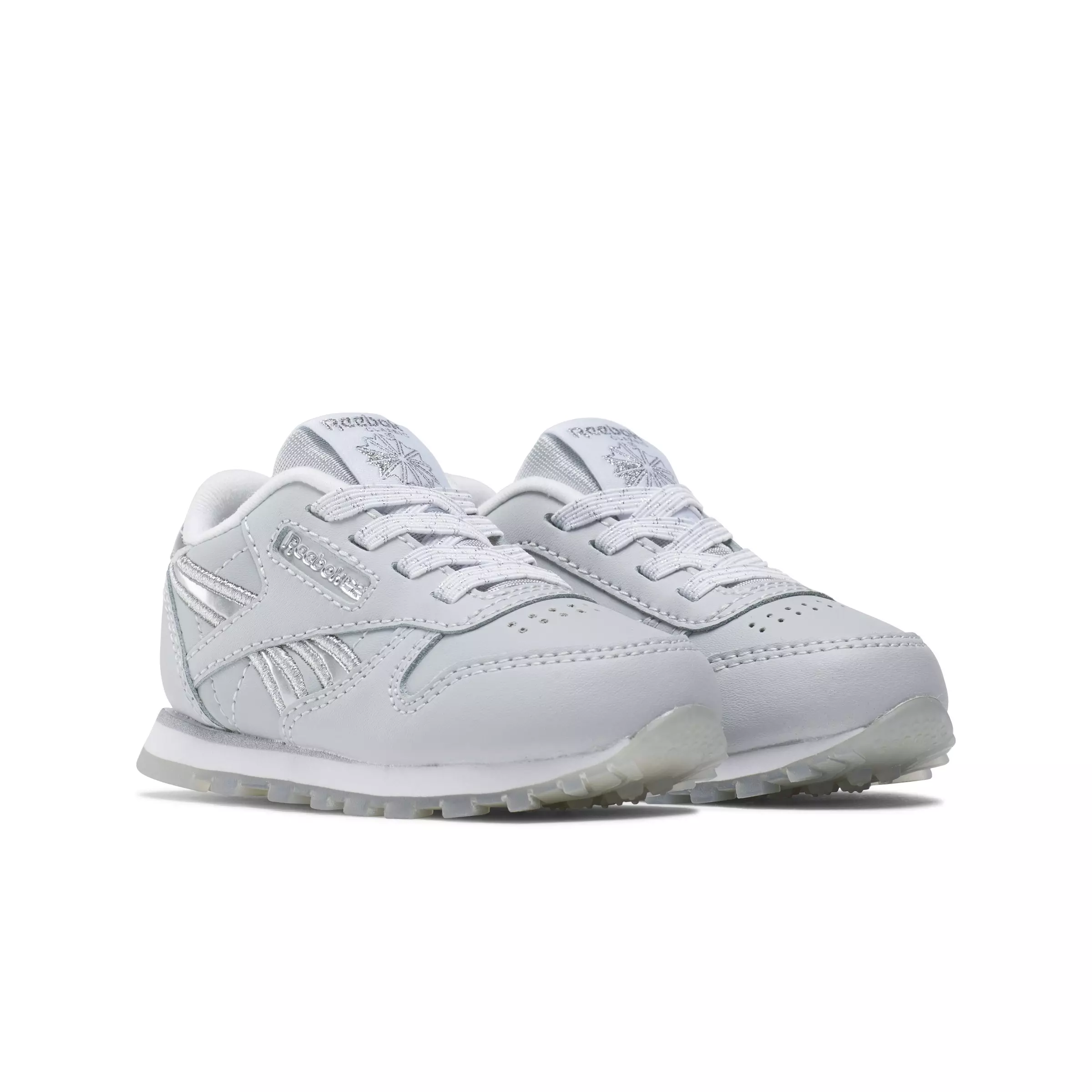 Reebok Classic Leather "White/Silver/Moon" Infant Girls' Shoe - WHITE/SILVER/MOON