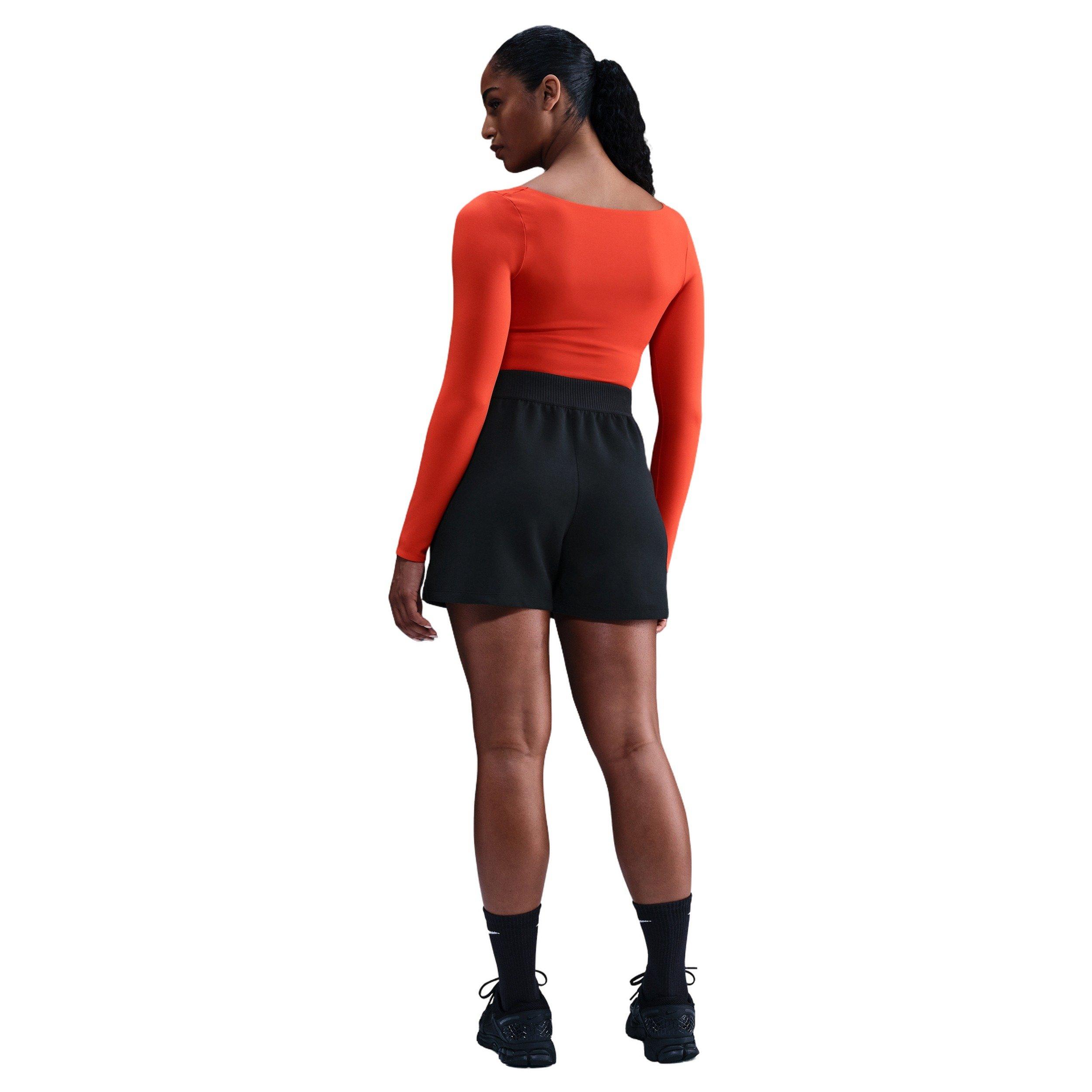 Nike Women's Form Long-Sleeve Bodysuit - Red - RED Thumbnail View 5