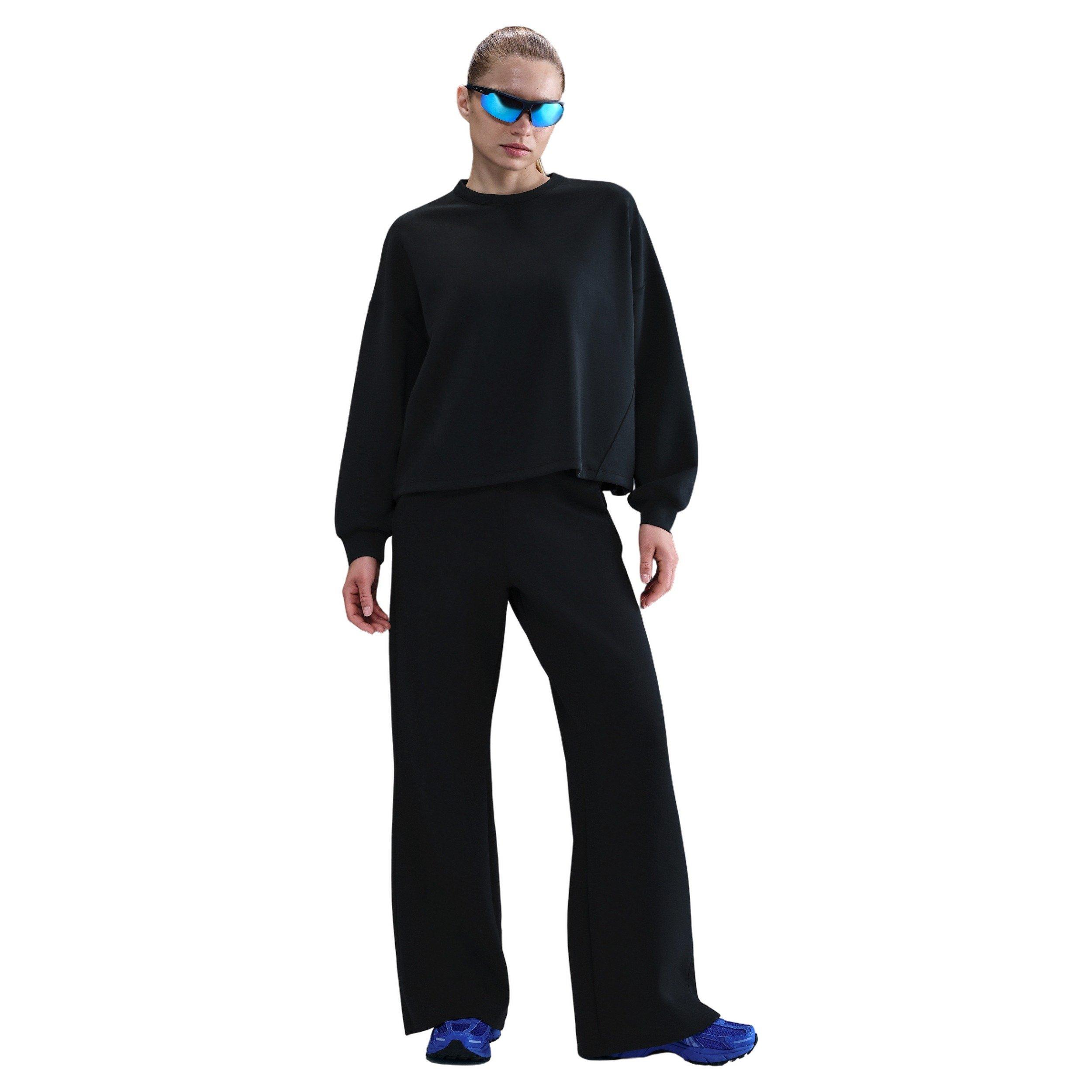 Nike Women's 24.7 ImpossiblySoft Dri-FIT High-waisted Loose Flared Pants -Black - BLACK Thumbnail View 3