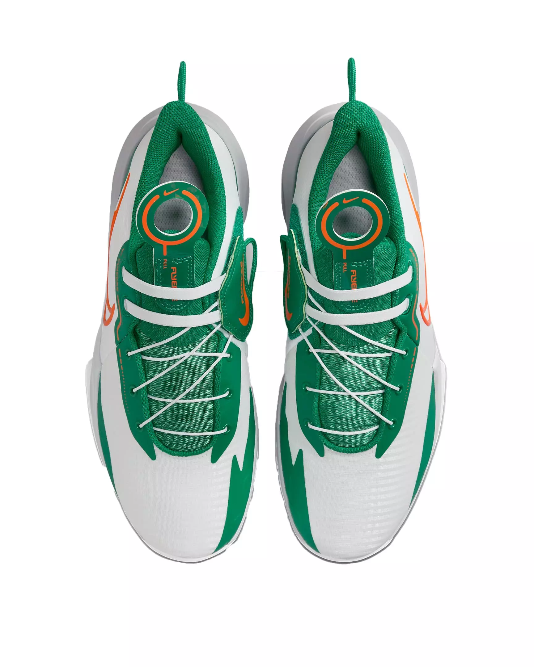 Nike Precision 6 FlyEase "White/Malachite/Sundial/Safety Orange" Men's Basketball Shoe - WHITE/MALACHITE/SUNDIAL/ORANGE