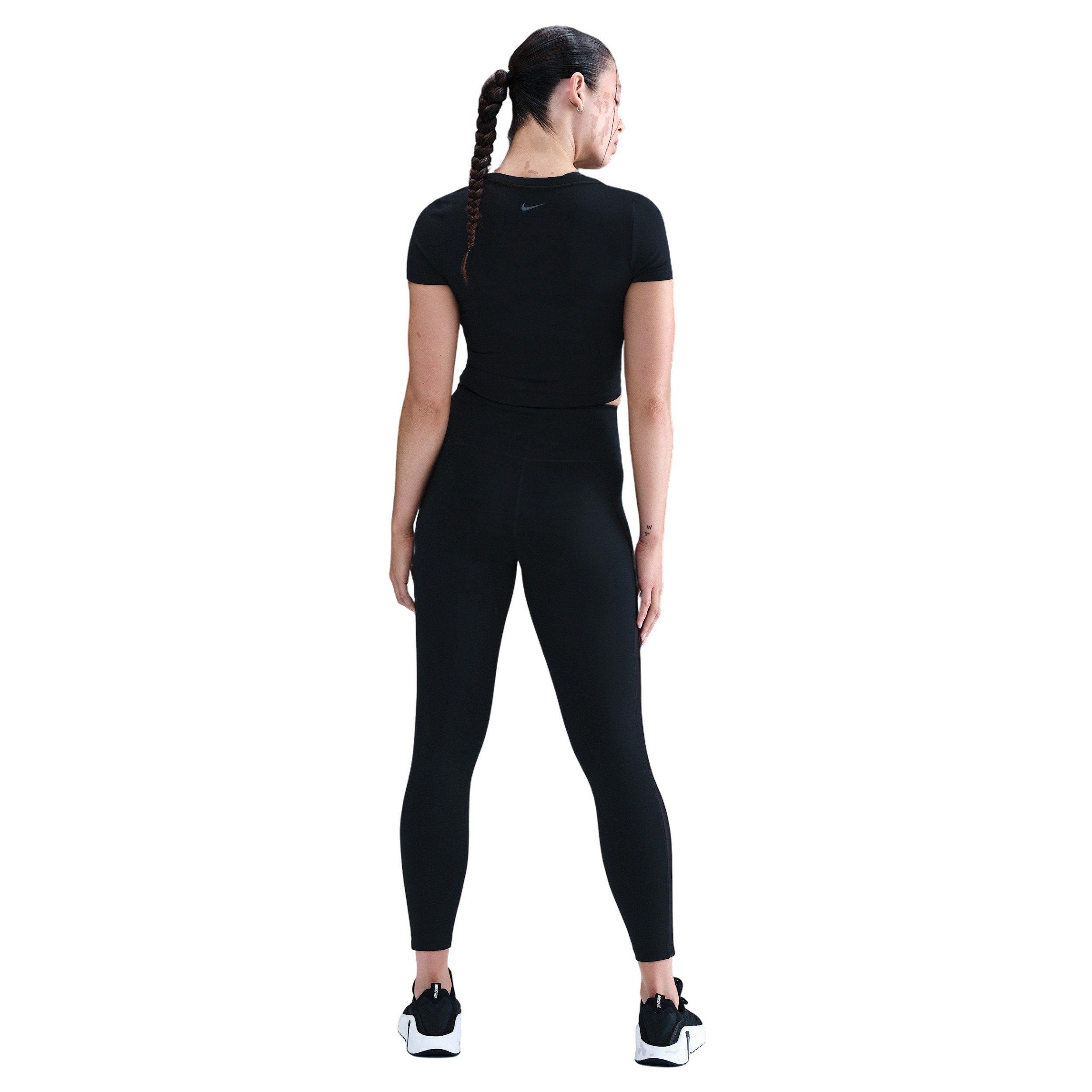 Nike Women's One High-Waisted 7/8 Leggings - Black - BLACK Thumbnail View 4