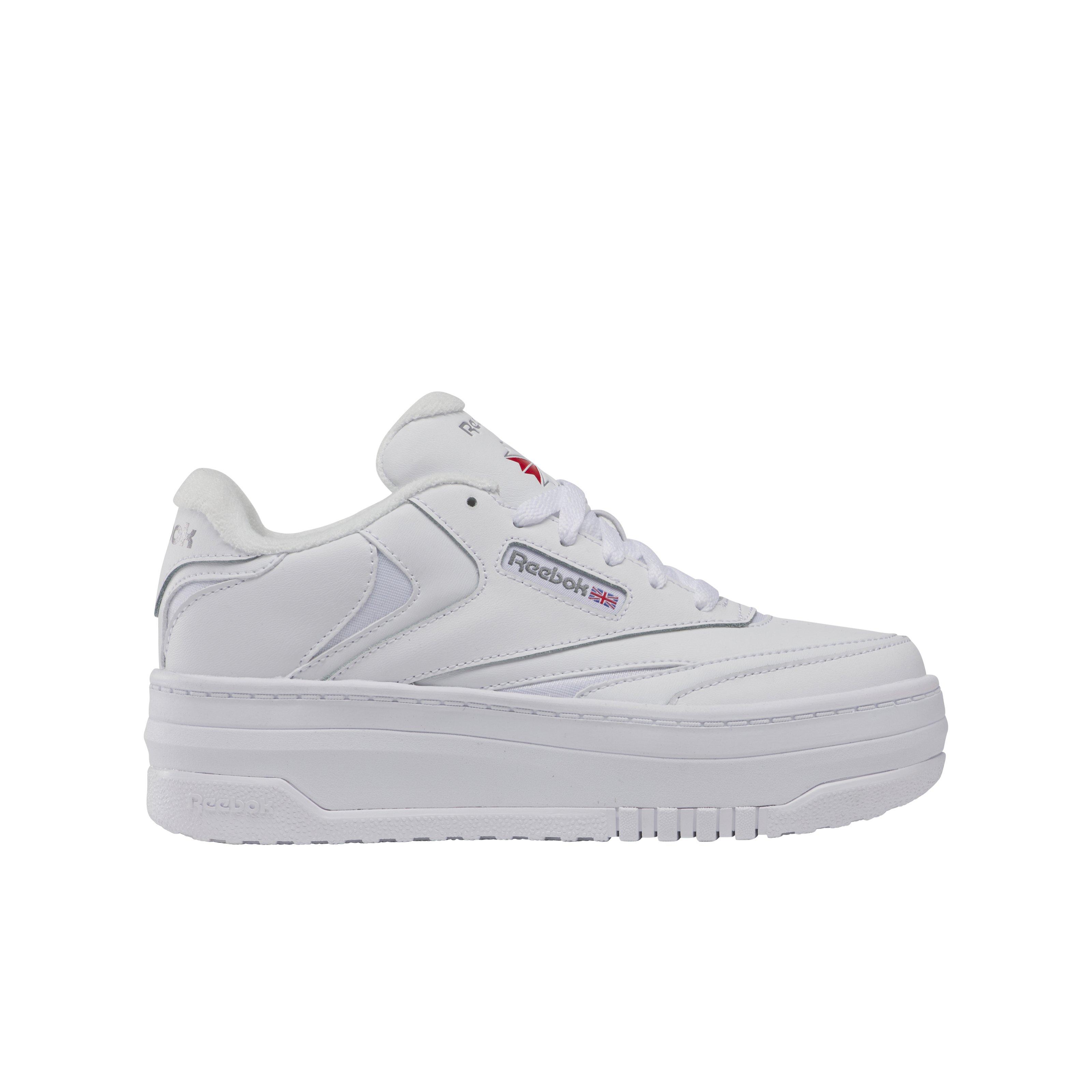 Reebok Club C Extra Grade School Girls' "Ftwr White/Ftwr White/Pure Grey 3" Shoe