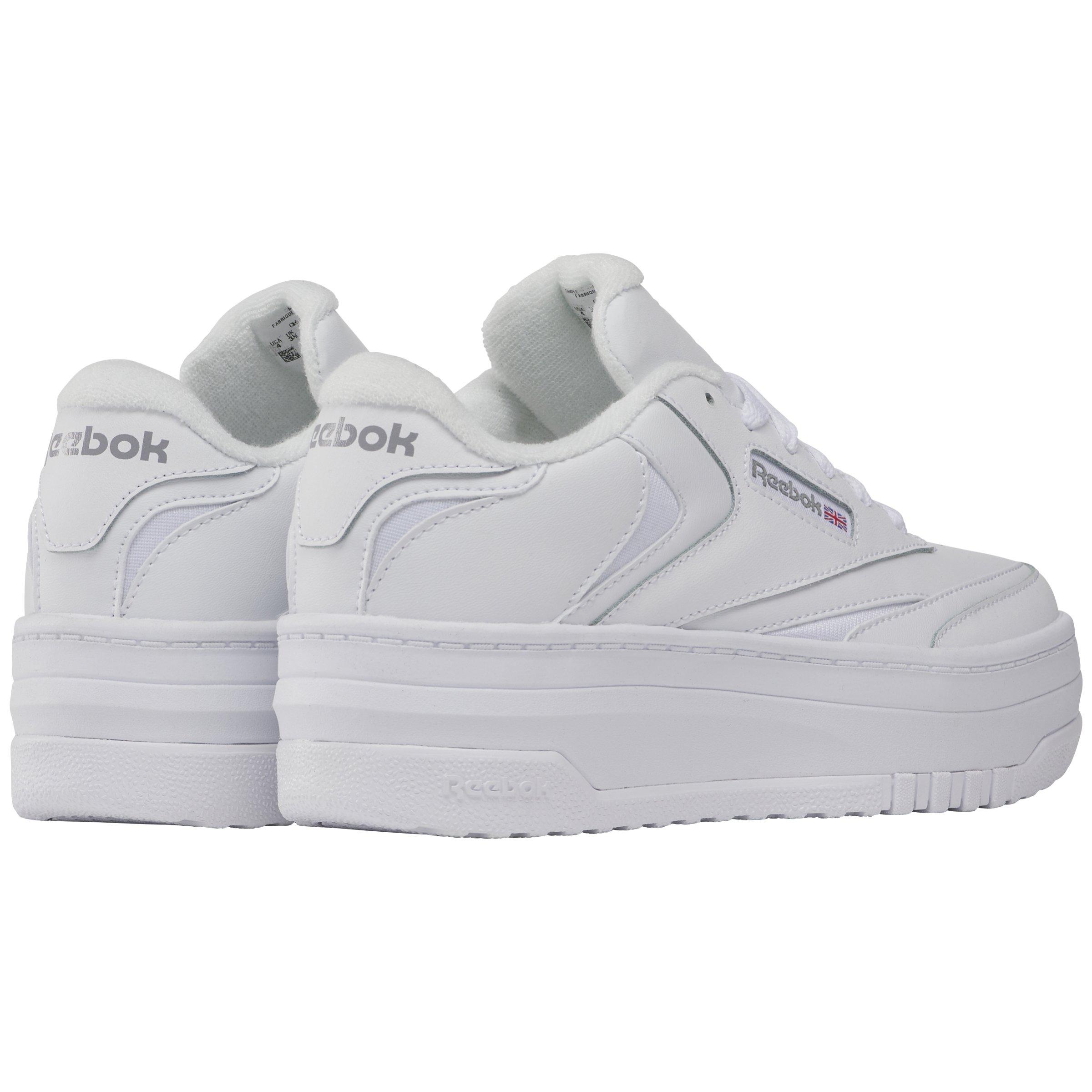 Reebok Club C Extra Grade School Girls' "Ftwr White/Ftwr White/Pure Grey 3" Shoe