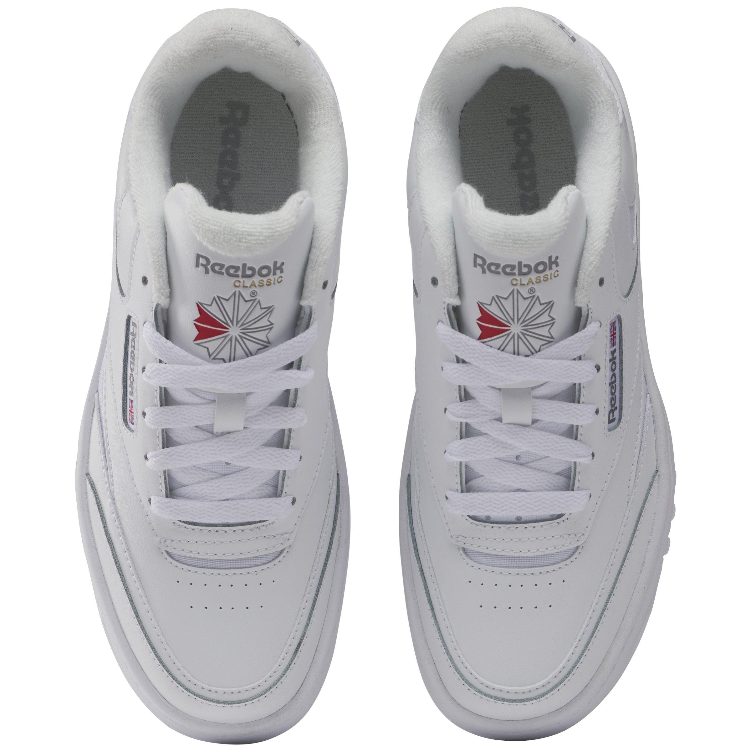 Reebok Club C Extra Grade School Girls' "Ftwr White/Ftwr White/Pure Grey 3" Shoe