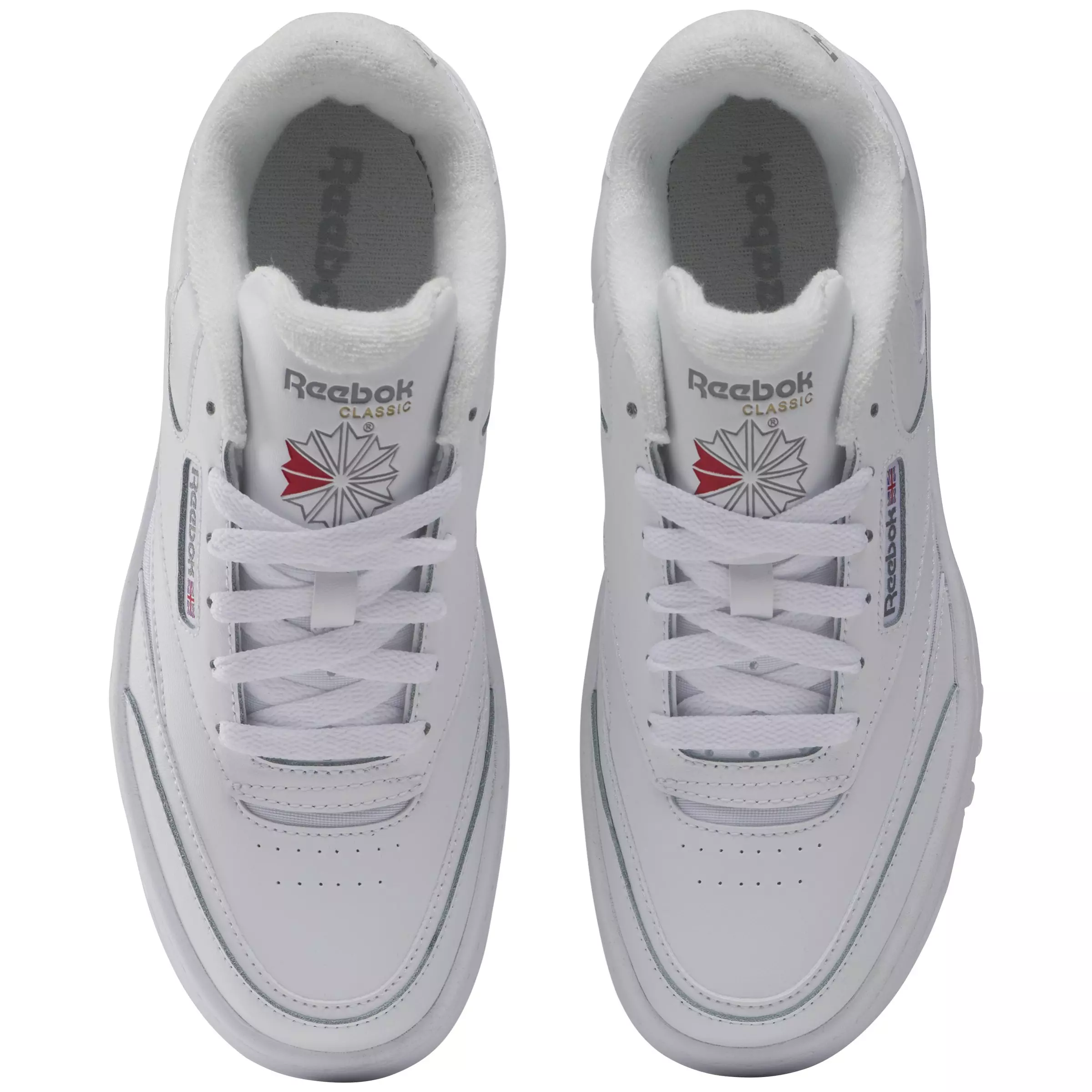 Reebok Club C Extra "Ftwr White/Ftwr White/Pure Grey 3" Grade School Girls' Shoe - WHITE/WHITE/GREY