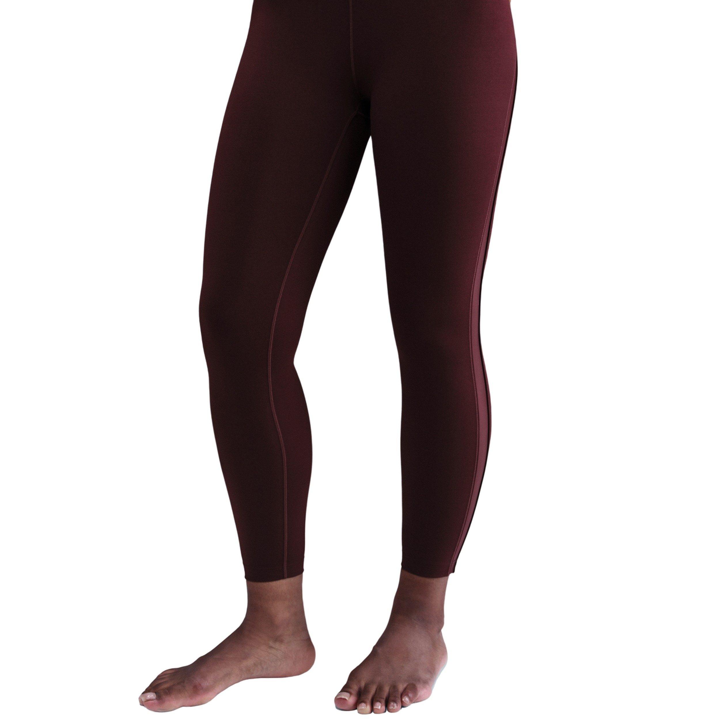 Nike Women's One High-Waisted Crossover 7/8 Leggings - Burgundy - BURGUNDY Thumbnail View 1