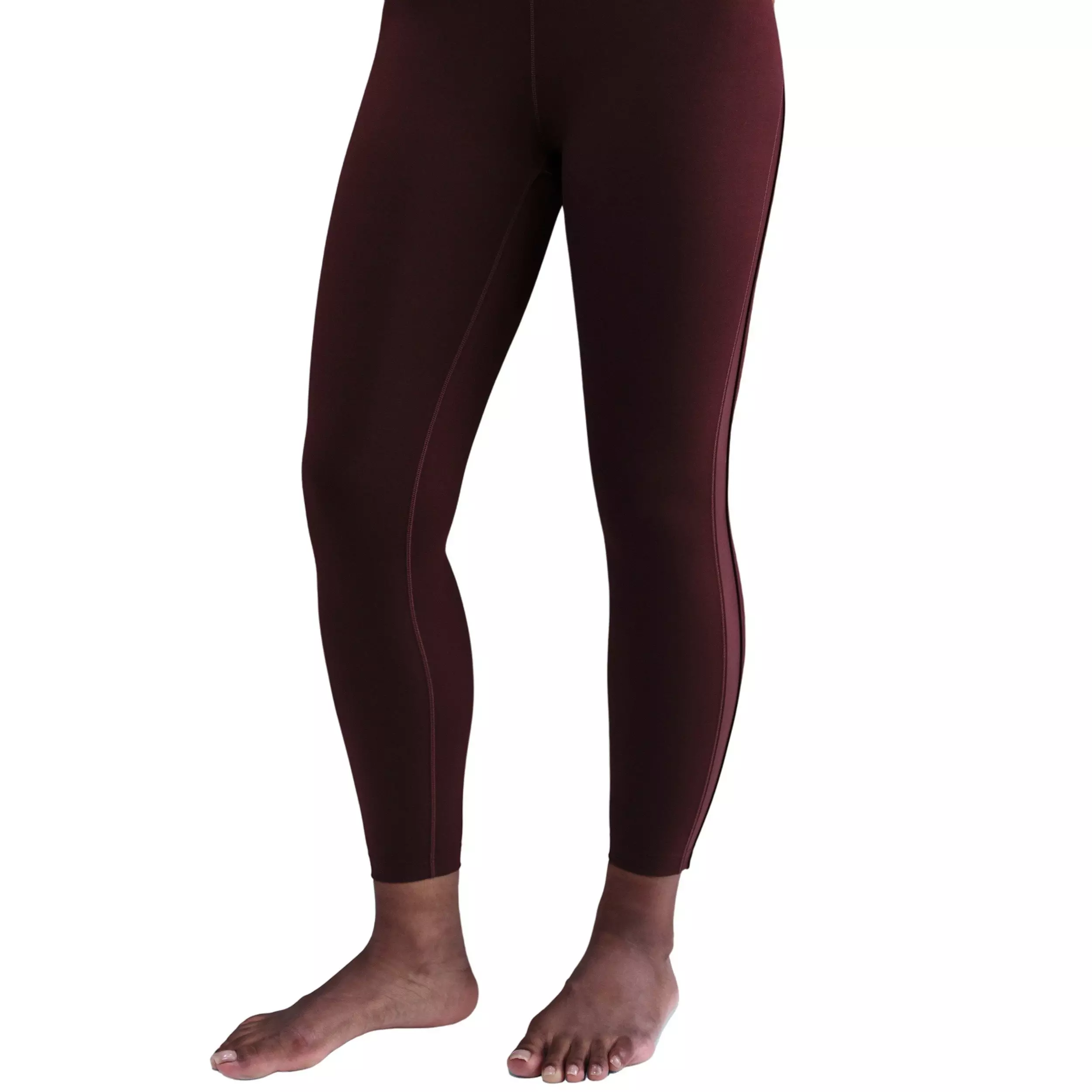 Nike Women's One High-Waisted Crossover 7/8 Leggings - Burgundy - BURGUNDY