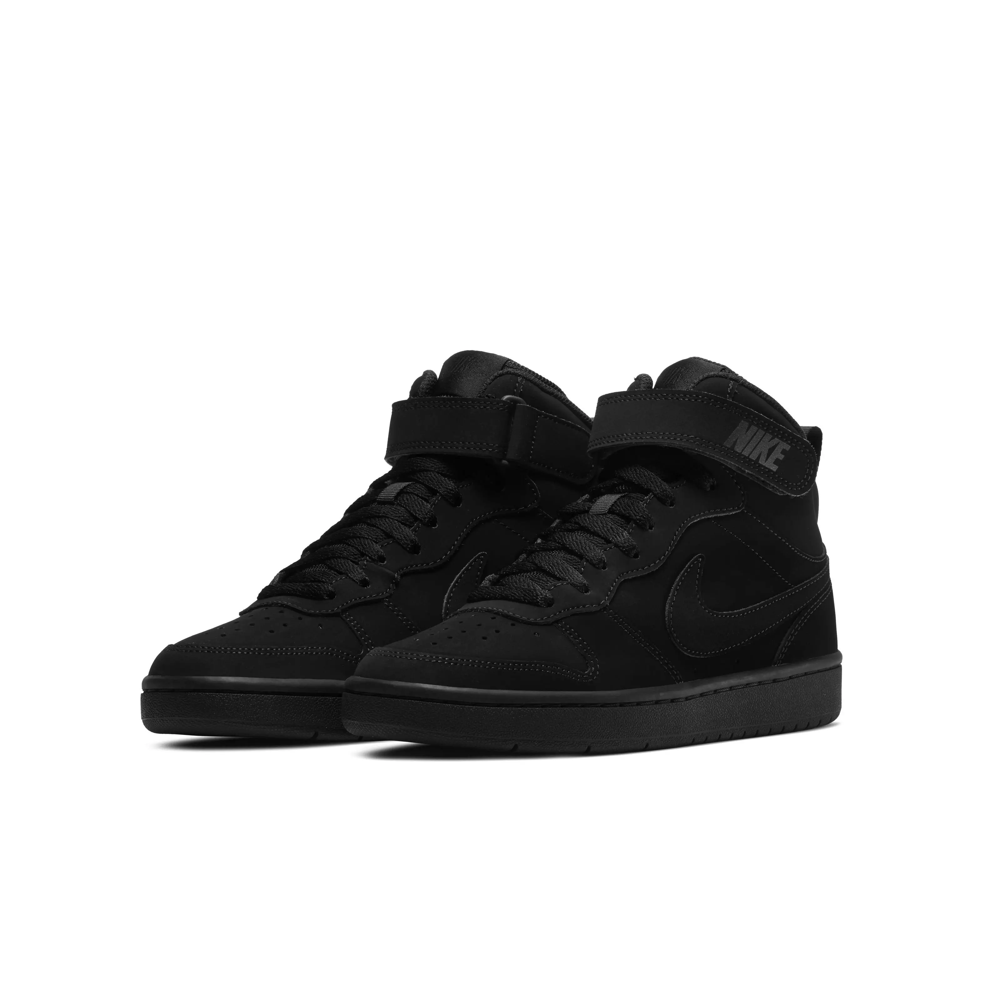 Nike Court Borough Mid 2 "Black" Grade School Boys' Shoe - BLACK