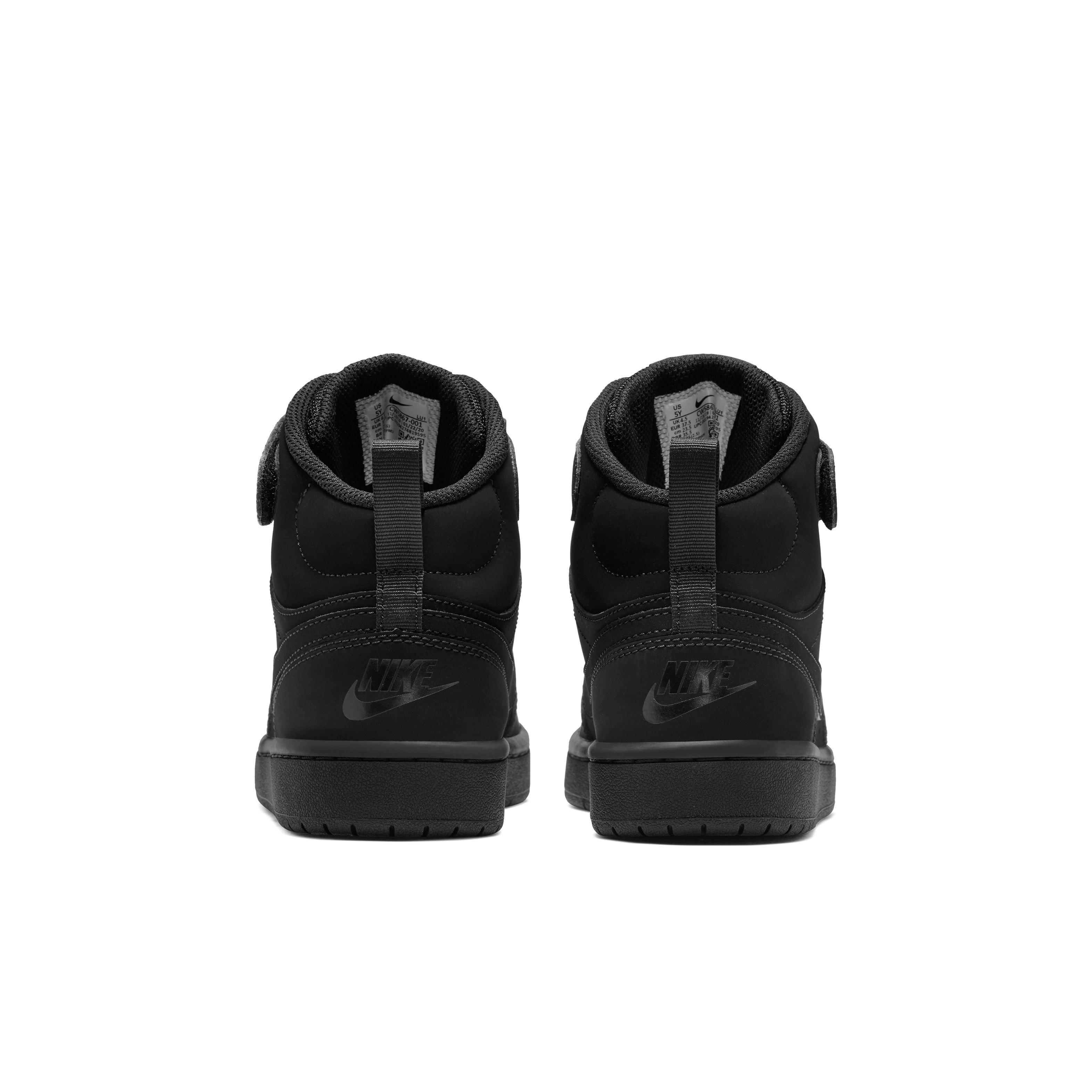 Nike Court Borough Mid 2 Grade School Boys' "Black" Shoe