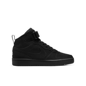 Nike Court Borough Mid 2 "Black" Grade School Boys' Shoe