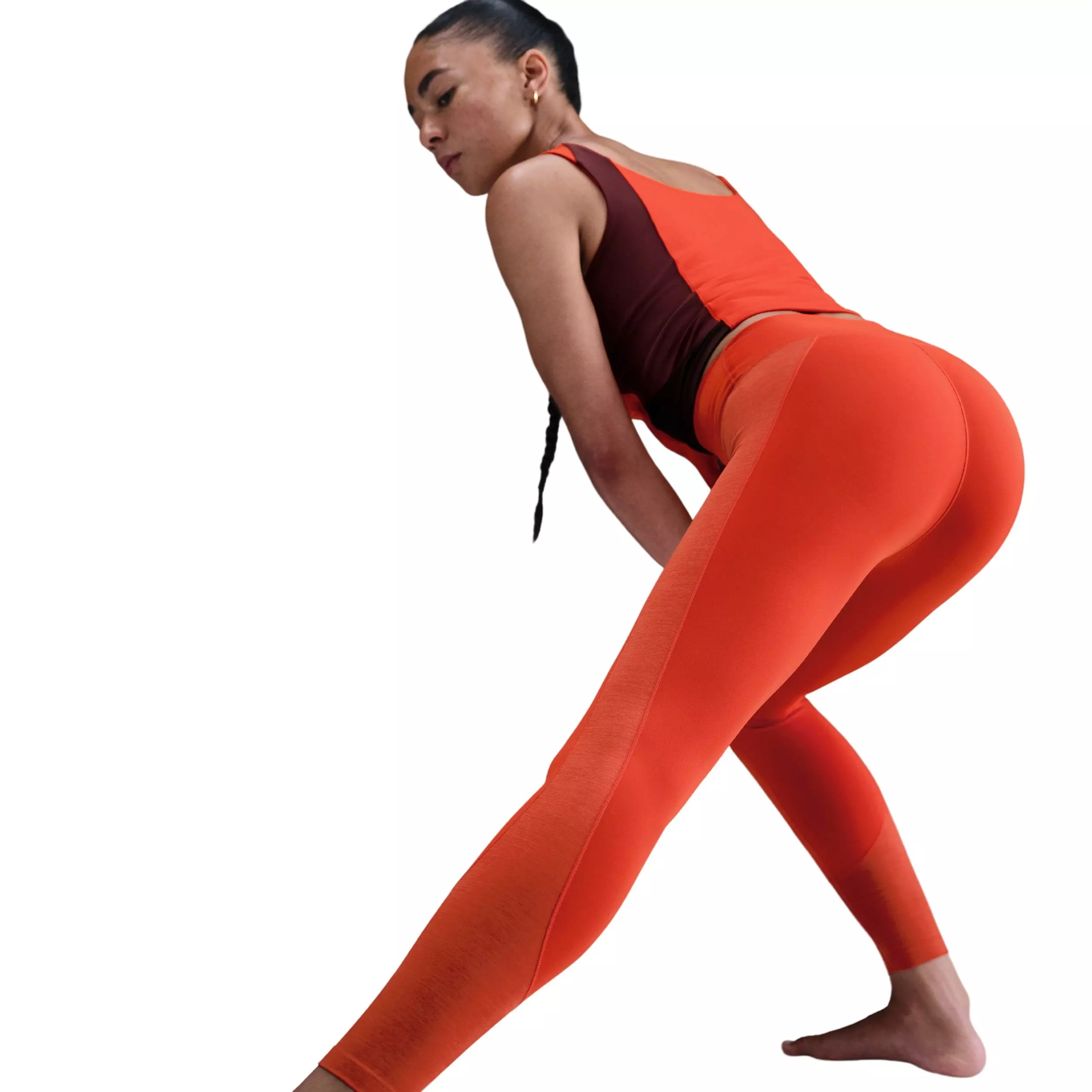 Nike Women's One High-Waisted 7/8 Sport Leggings -Red - RED