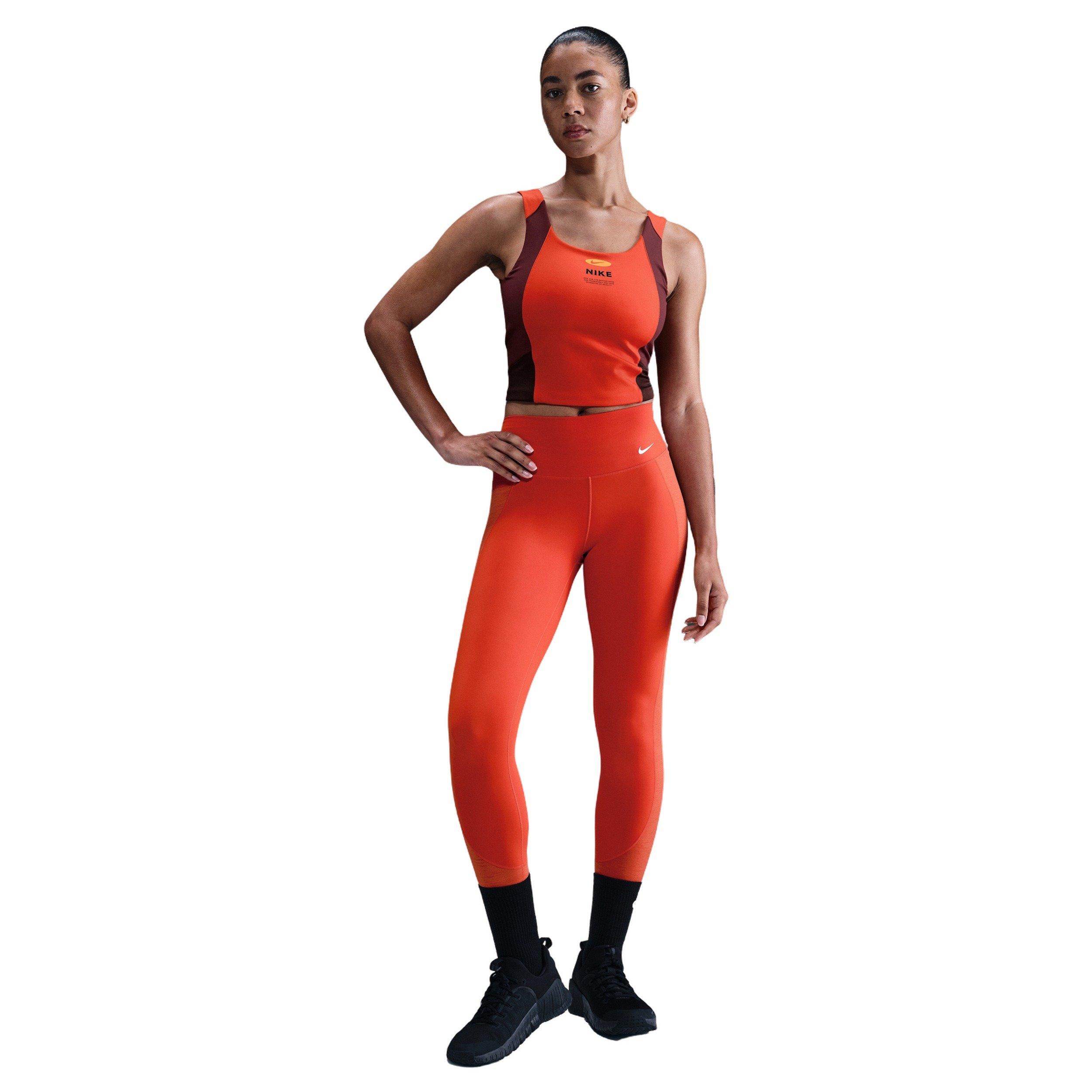 Nike Women's One High-Waisted 7/8 Sport Leggings -Red - RED Thumbnail View 3
