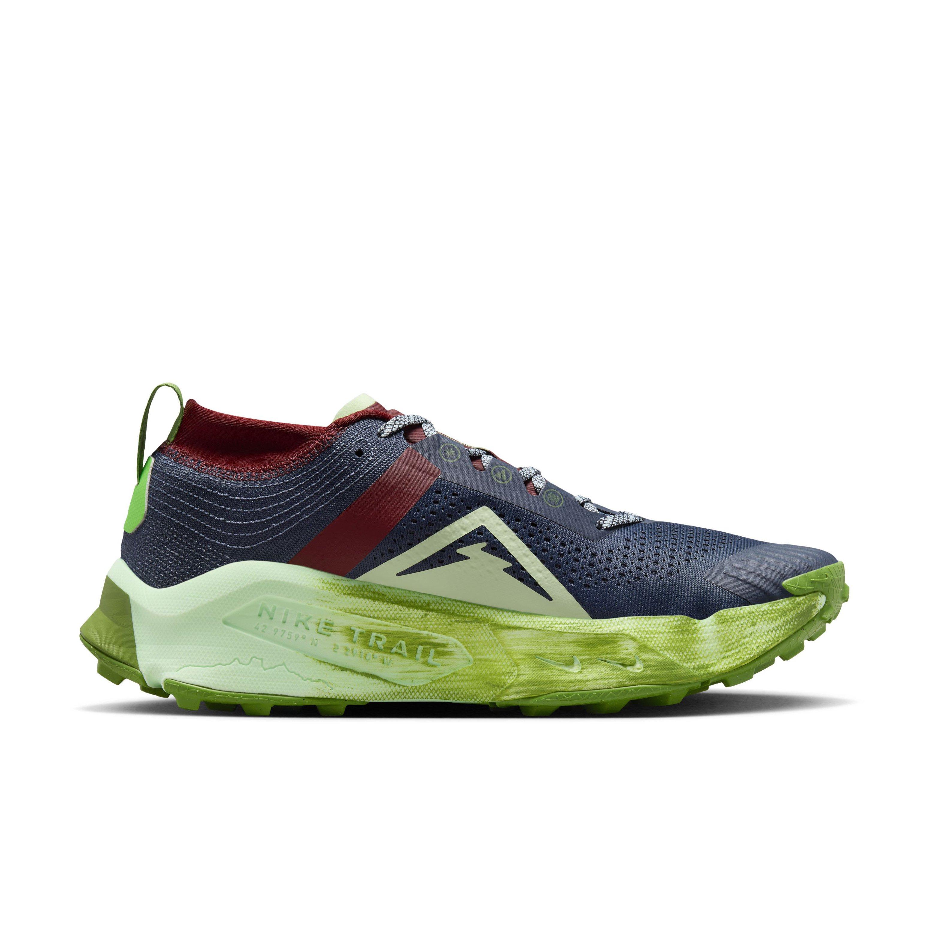 Nike Zegama "Thunder Blue/Chlorophyll/Dark Team Red/Summit White" Men's Trail Running Shoe - BLUE/CHLOROPHYLL/DK RED/WHITE Thumbnail View 1