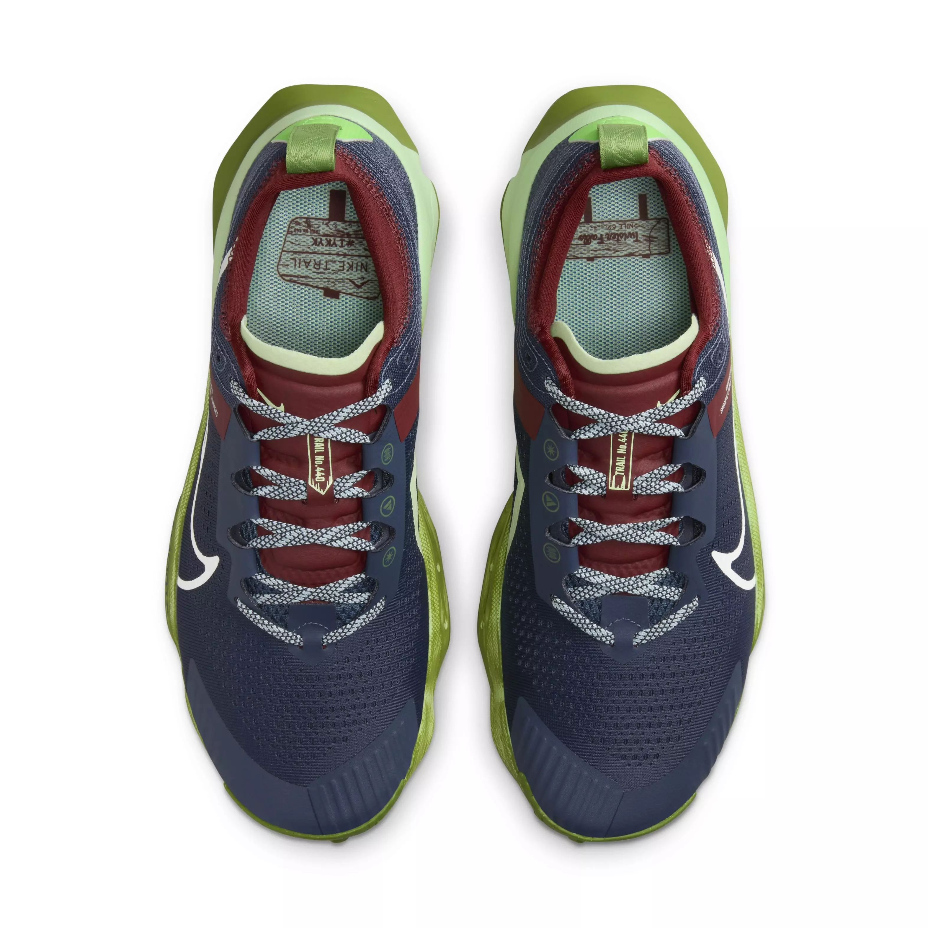 Nike Zegama "Thunder Blue/Chlorophyll/Dark Team Red/Summit White" Men's Trail Running Shoe - BLUE/CHLOROPHYLL/DK RED/WHITE