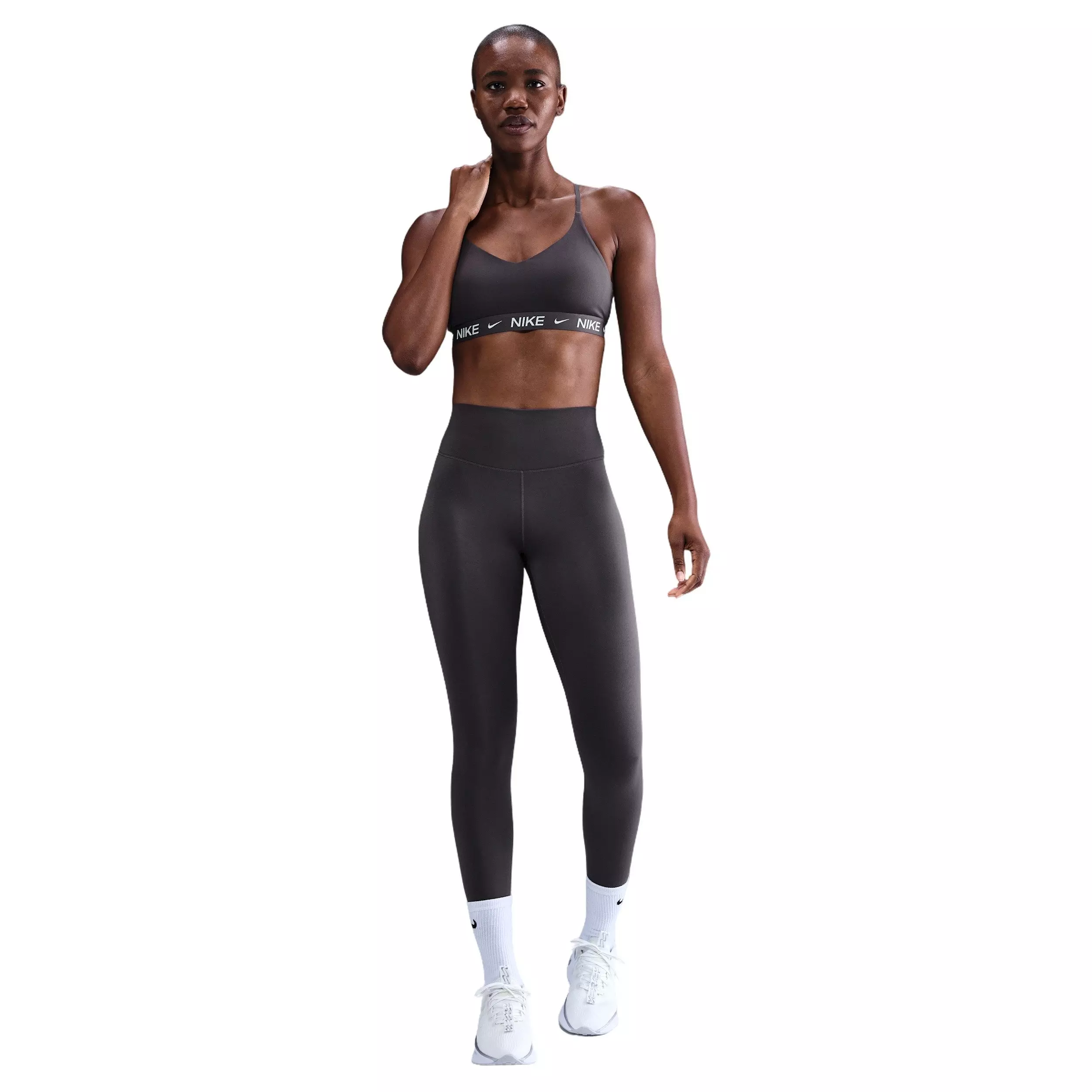 Nike Women's One Therma-FIT High-Waisted Full-Length Leggings -Grey - GREY