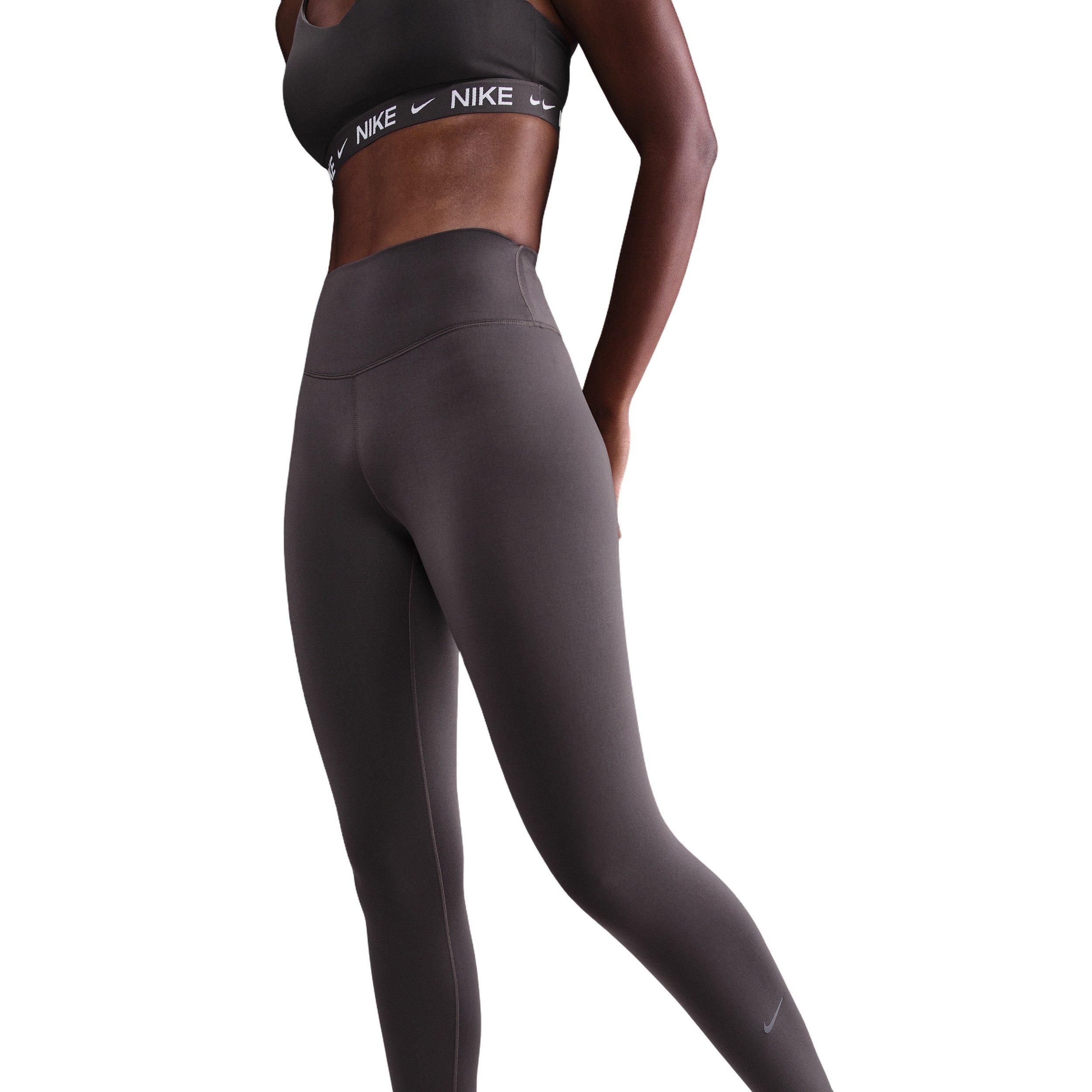 Nike Women's One Therma-FIT High-Waisted Full-Length Leggings -Grey - GREY Thumbnail View 3