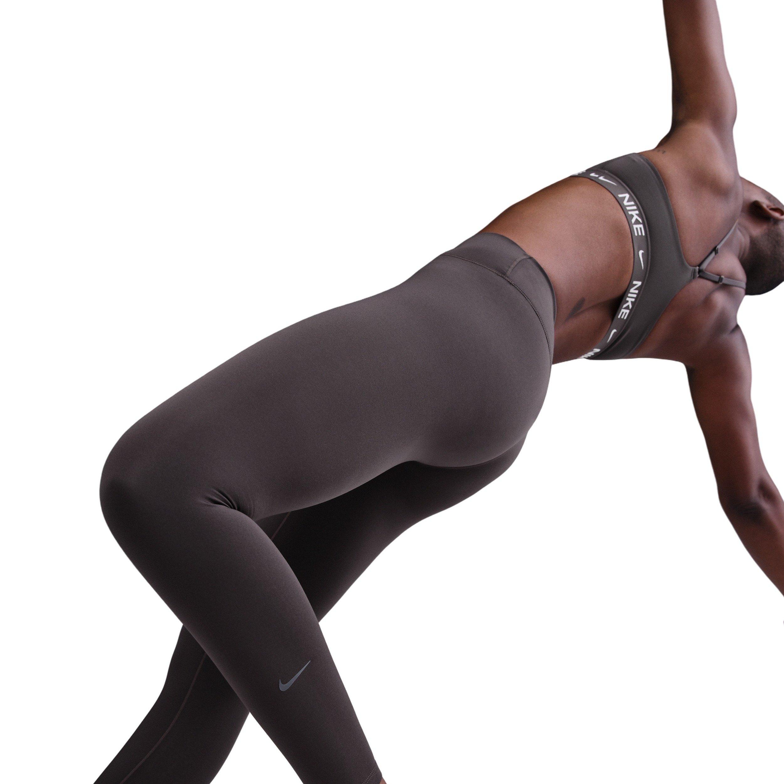 Nike Women's One Therma-FIT High-Waisted Full-Length Leggings -Grey - GREY Thumbnail View 4