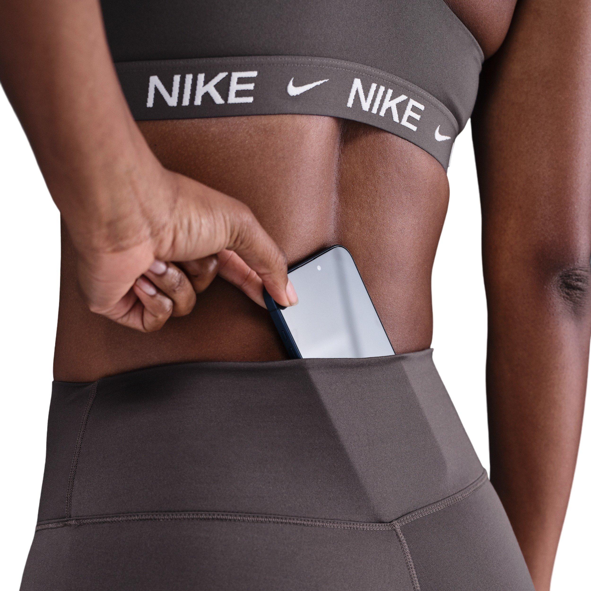 Nike Women's One Therma-FIT High-Waisted Full-Length Leggings -Grey - GREY Thumbnail View 6
