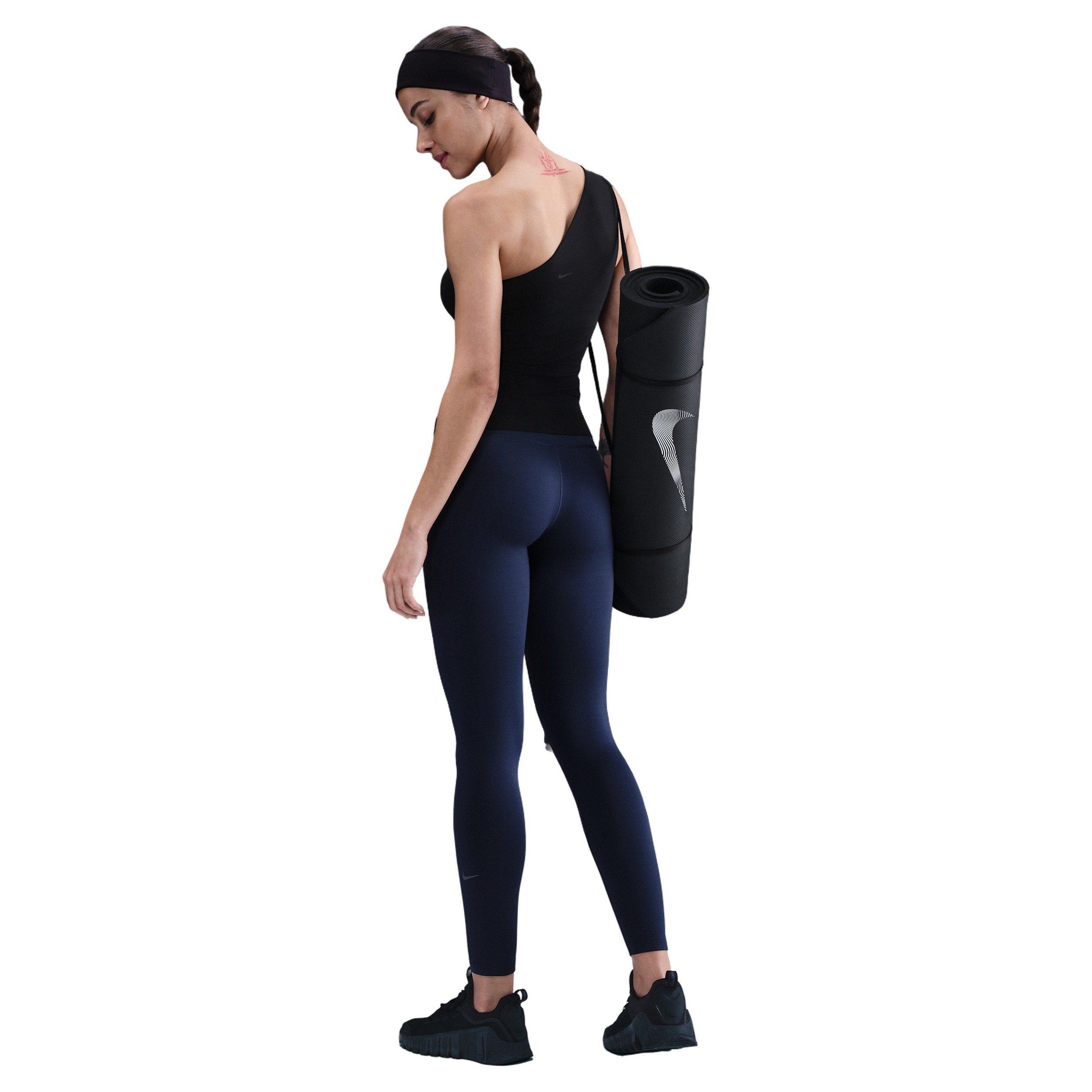 Nike Women's One High-Waisted Therma-FIT Full-Length Leggings - Navy - NAVY Thumbnail View 4