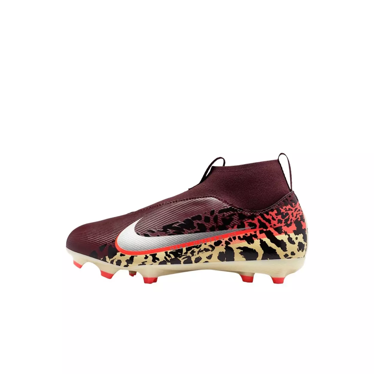 Nike United Jr. Mercurial Superfly 10 A MG "Burgundy/Red/Fossil/Silver" Preschool Kids' Soccer Cleat - BURGUNDY/RED/FOSSIL/SILVER