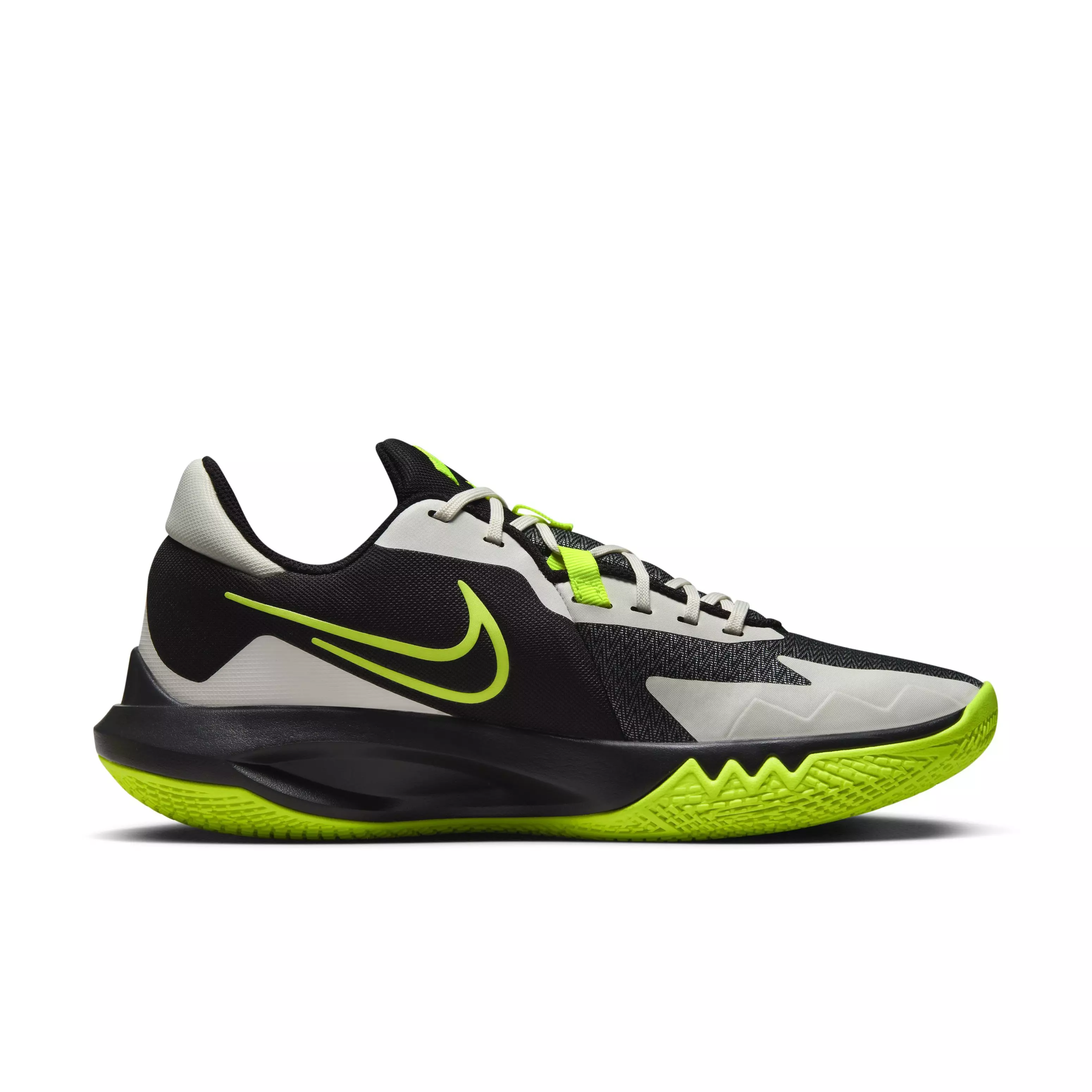 Nike Precision 6 "Black/Sail/Volt" Men's Basketball Shoe - BLACK/SAIL/VOLT