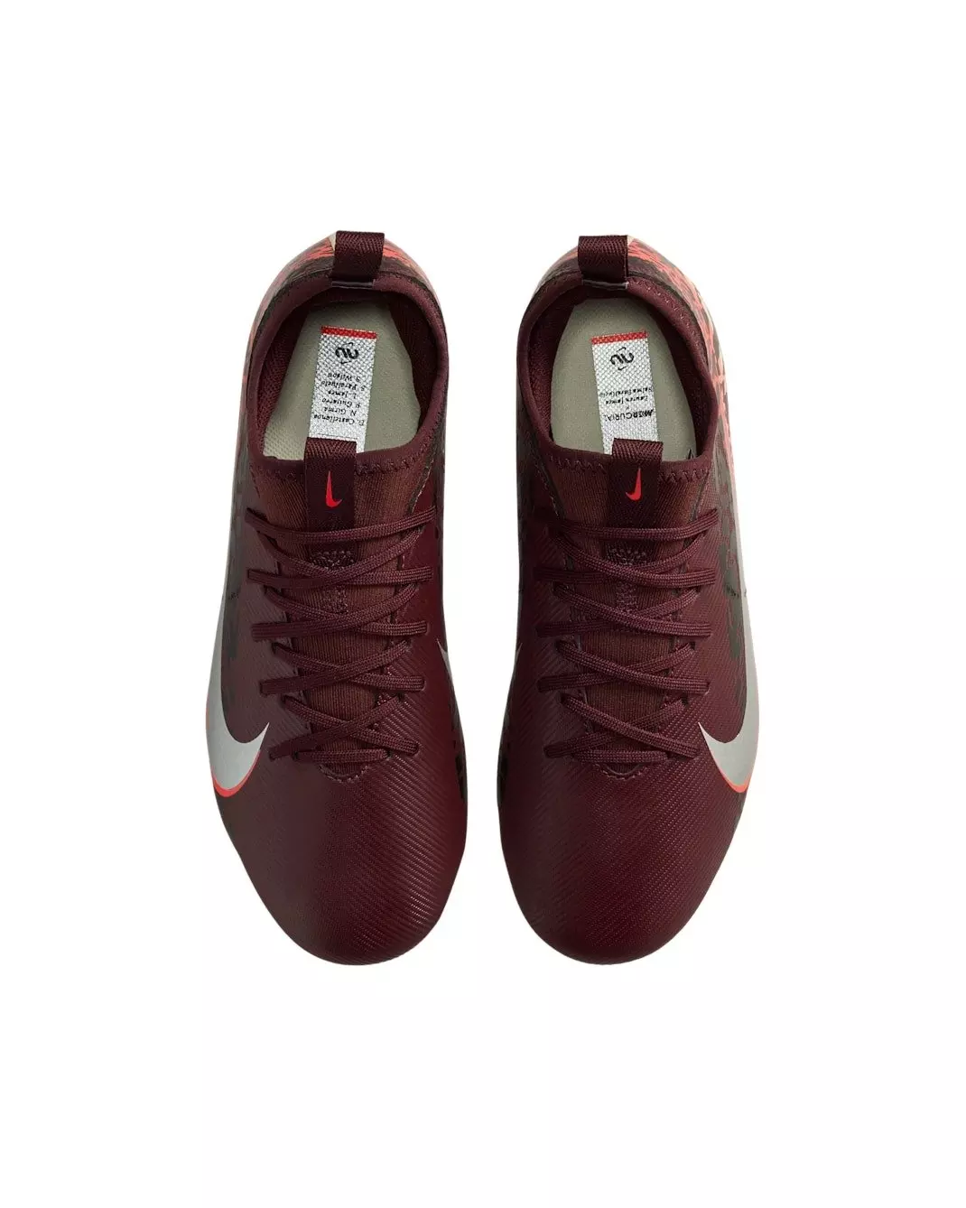 Nike United Jr. Mercurial Vapor 16 A MG "Burgundy/Red/Fossil/Silver" Preschool Kids' Soccer Cleat - BURGUNDY/RED/FOSSIL/SILVER