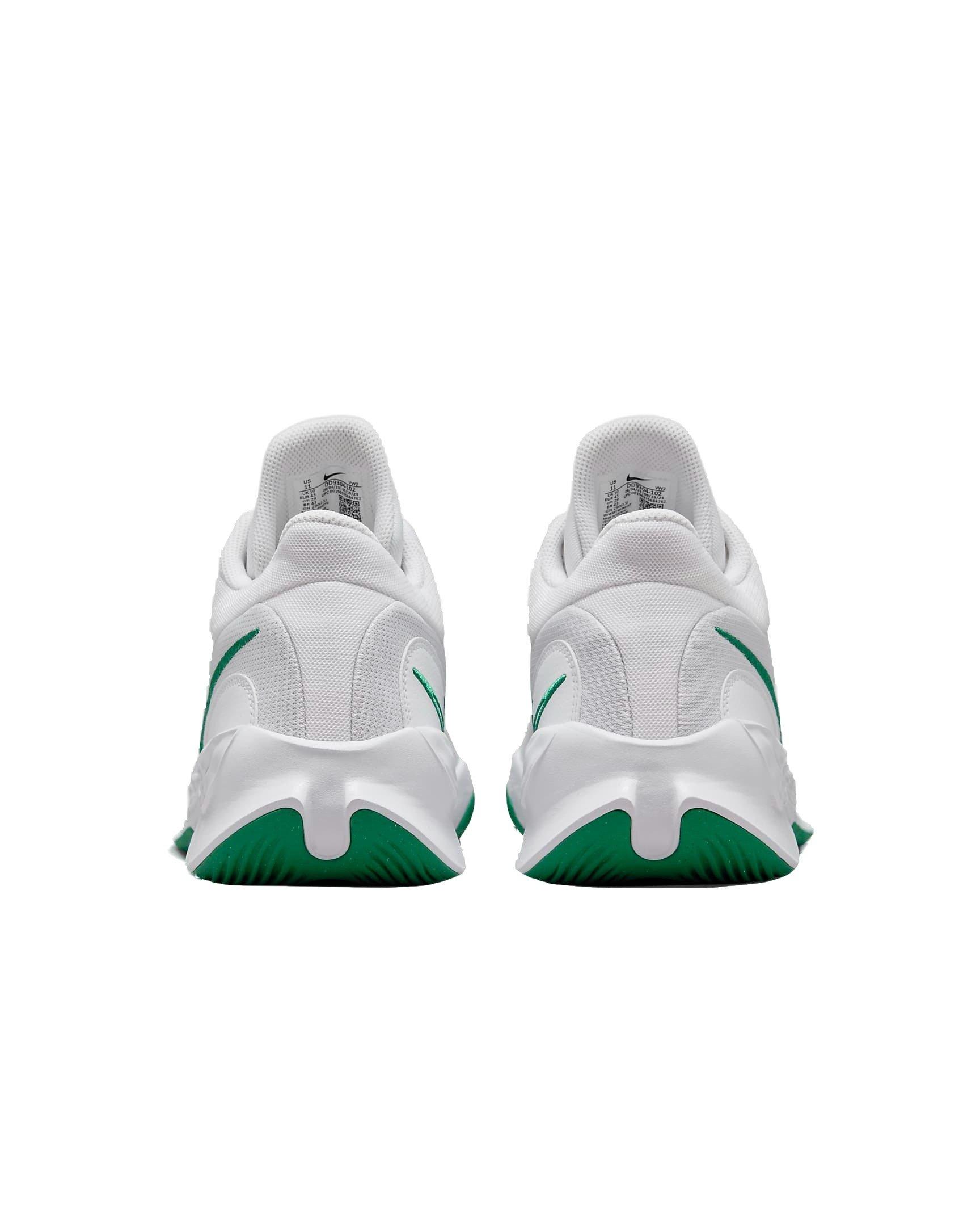 Nike Elevate 3 "White/Safety Orange/Sundial/Malachite" Men's Basketball Shoe - WHITE/ORANGE/GREEN Thumbnail View 5