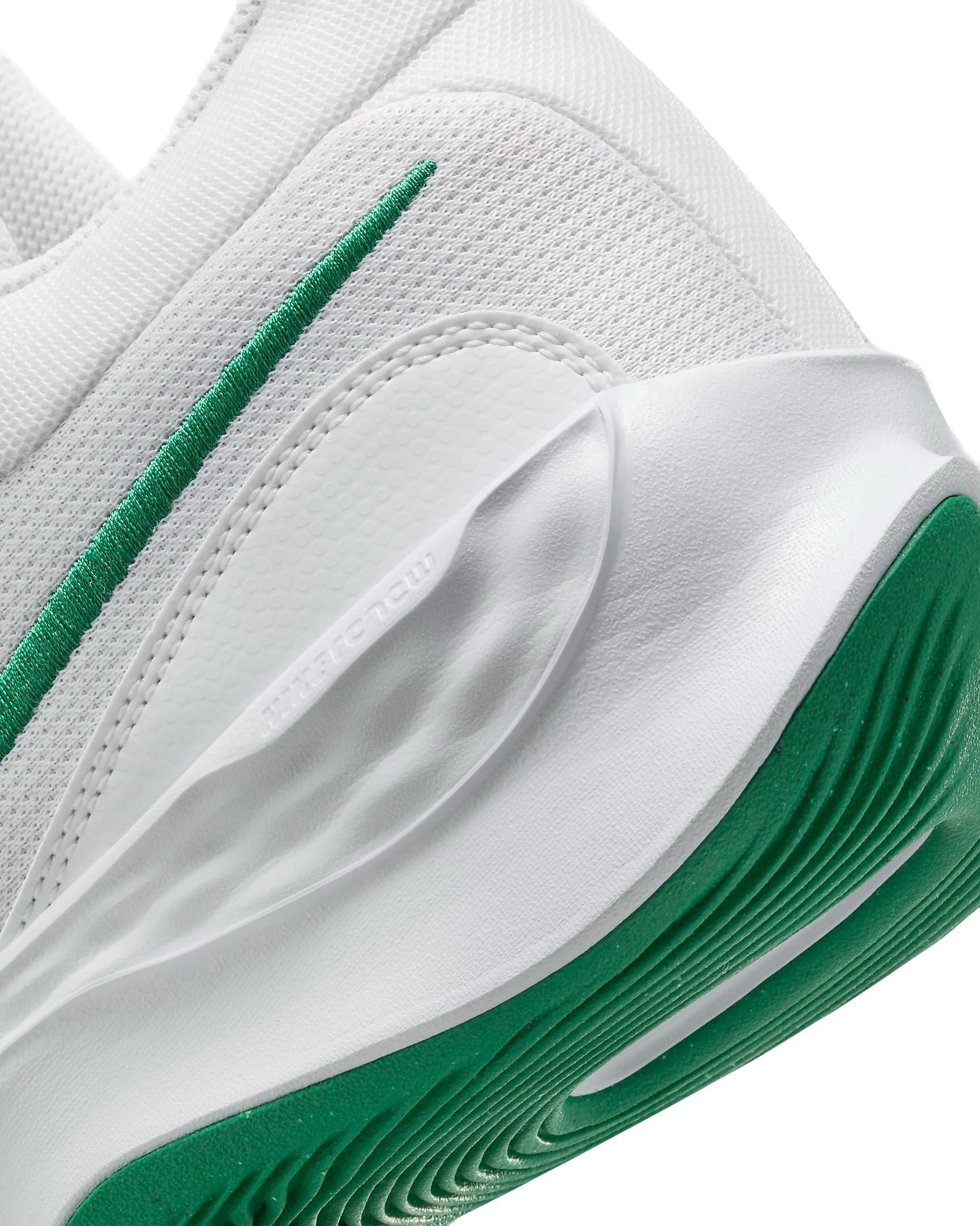 Nike Elevate 3 "White/Safety Orange/Sundial/Malachite" Men's Basketball Shoe - WHITE/ORANGE/GREEN Thumbnail View 7